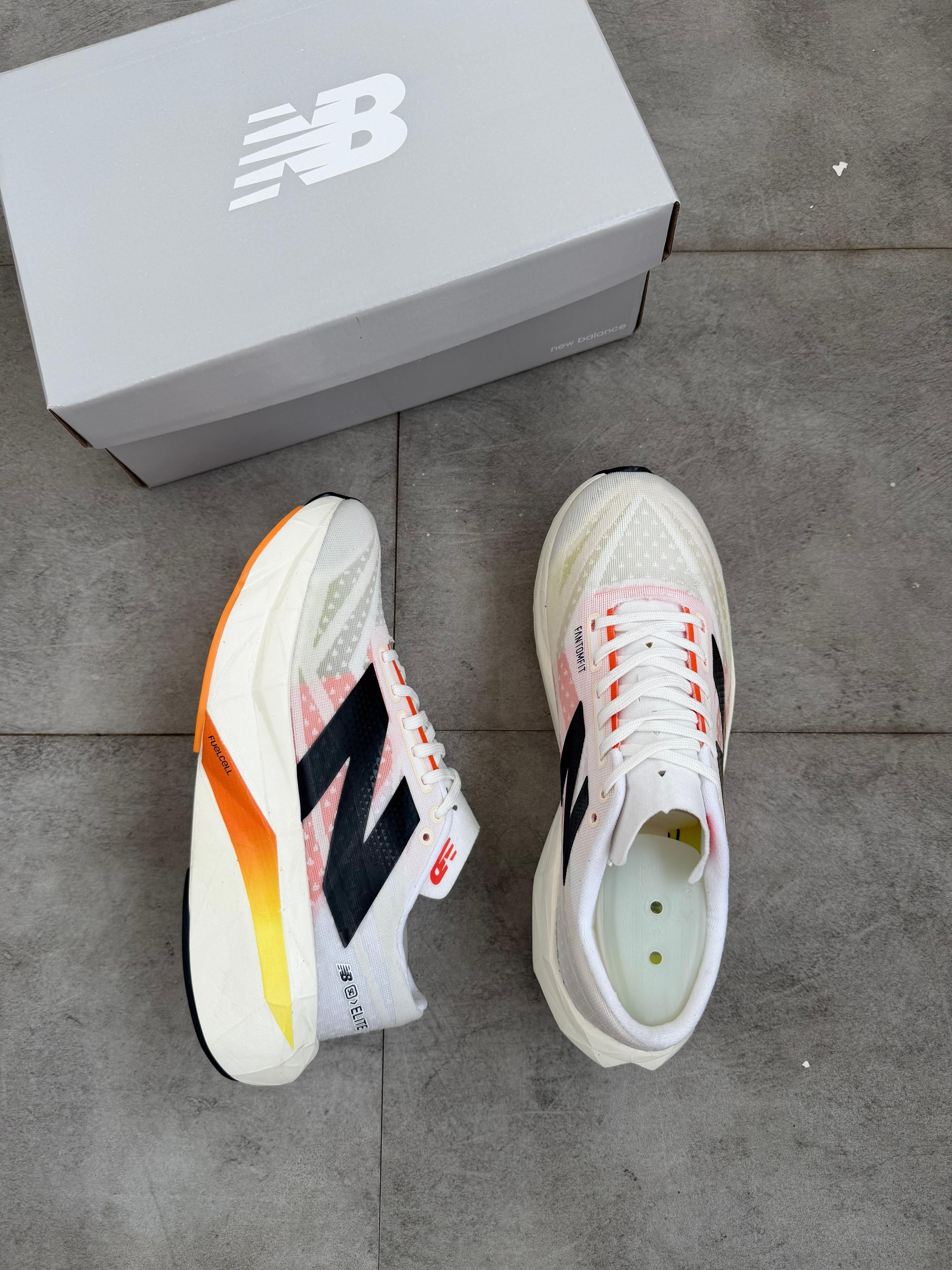 New Balance FuelCell SuperComp Elite v5 - White/Sunrise