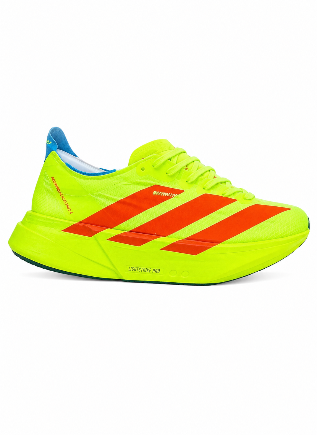 Adidas Adizero Adios Pro 4 – Lucid Lemon / Lucid Red / Blue Spark