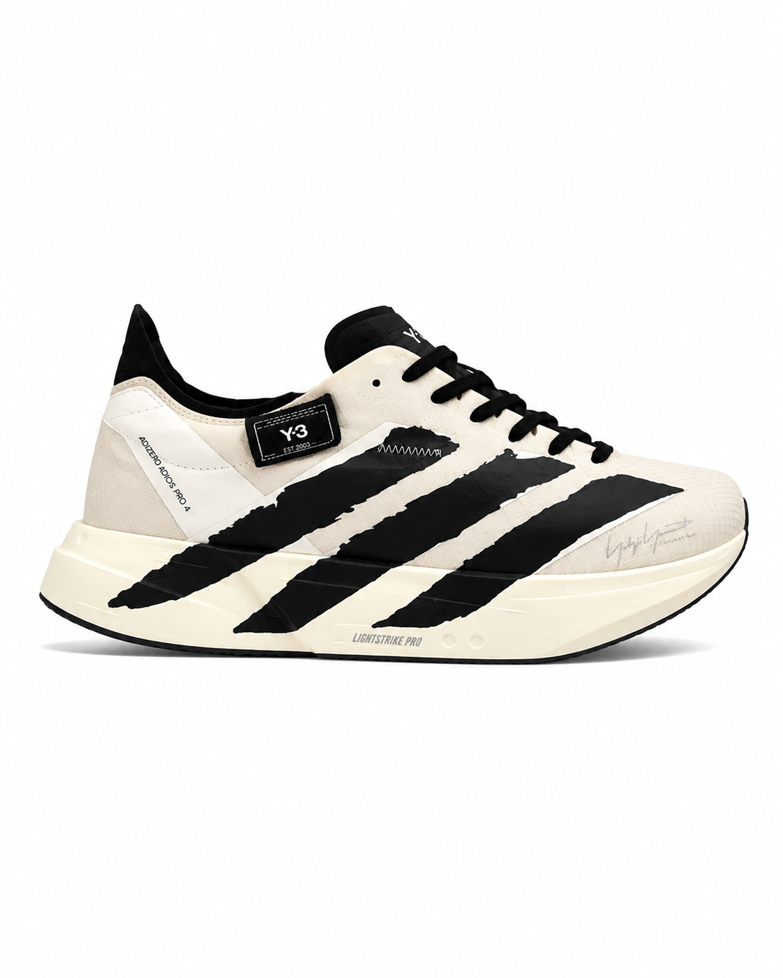 Y-3 x Adidas Adizero Adios Pro 4 – Off White / Core Black