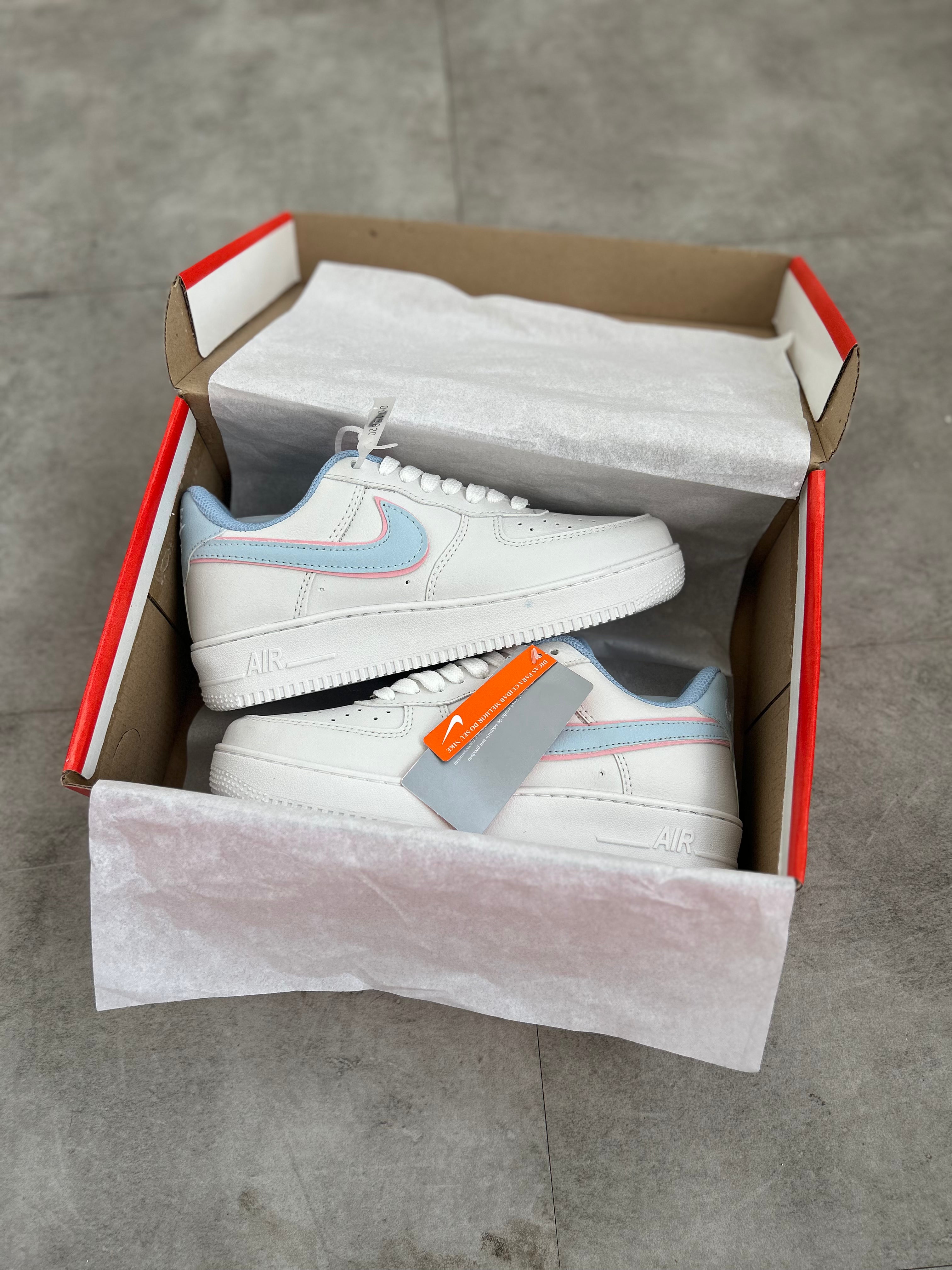 Nike Air Force 1 Low - White Glacier Blue Pink Foam