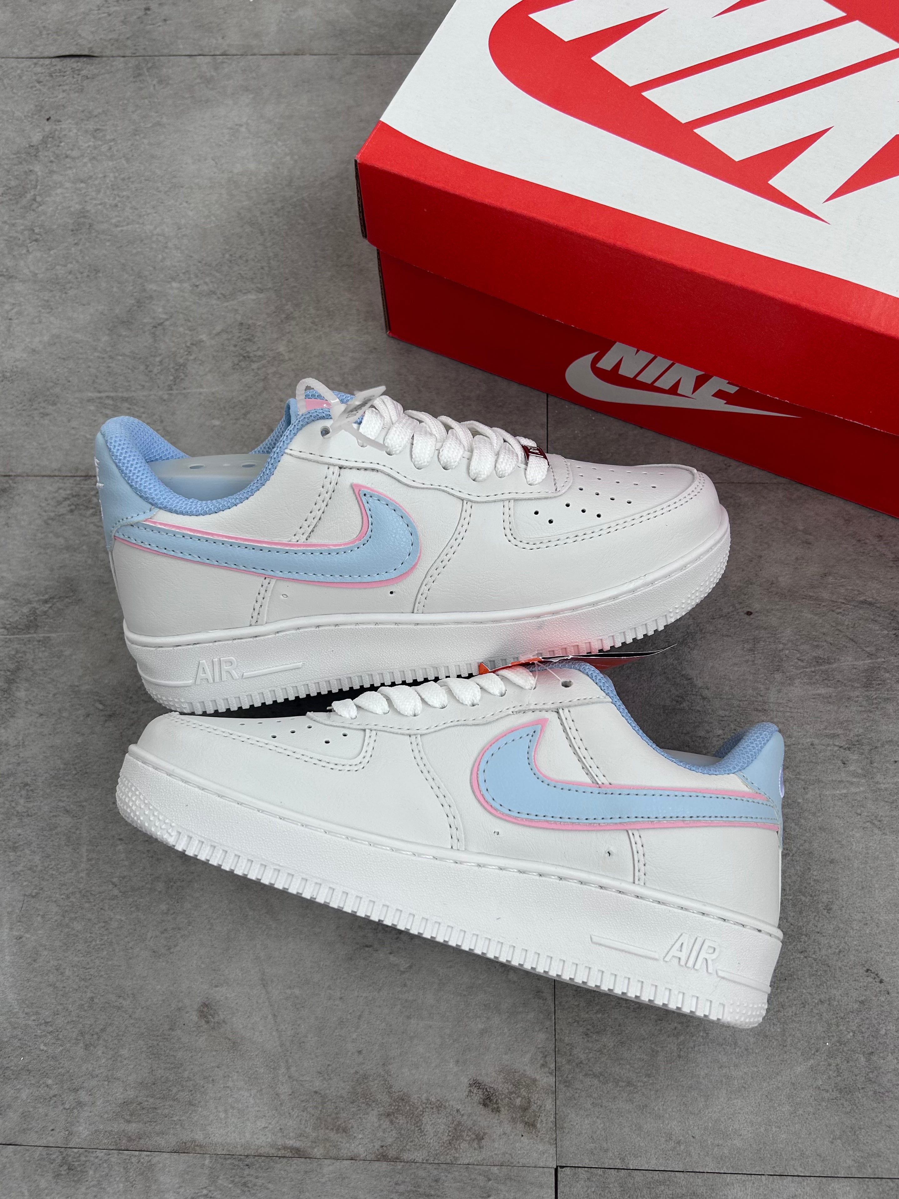 Nike Air Force 1 Low - White Glacier Blue Pink Foam