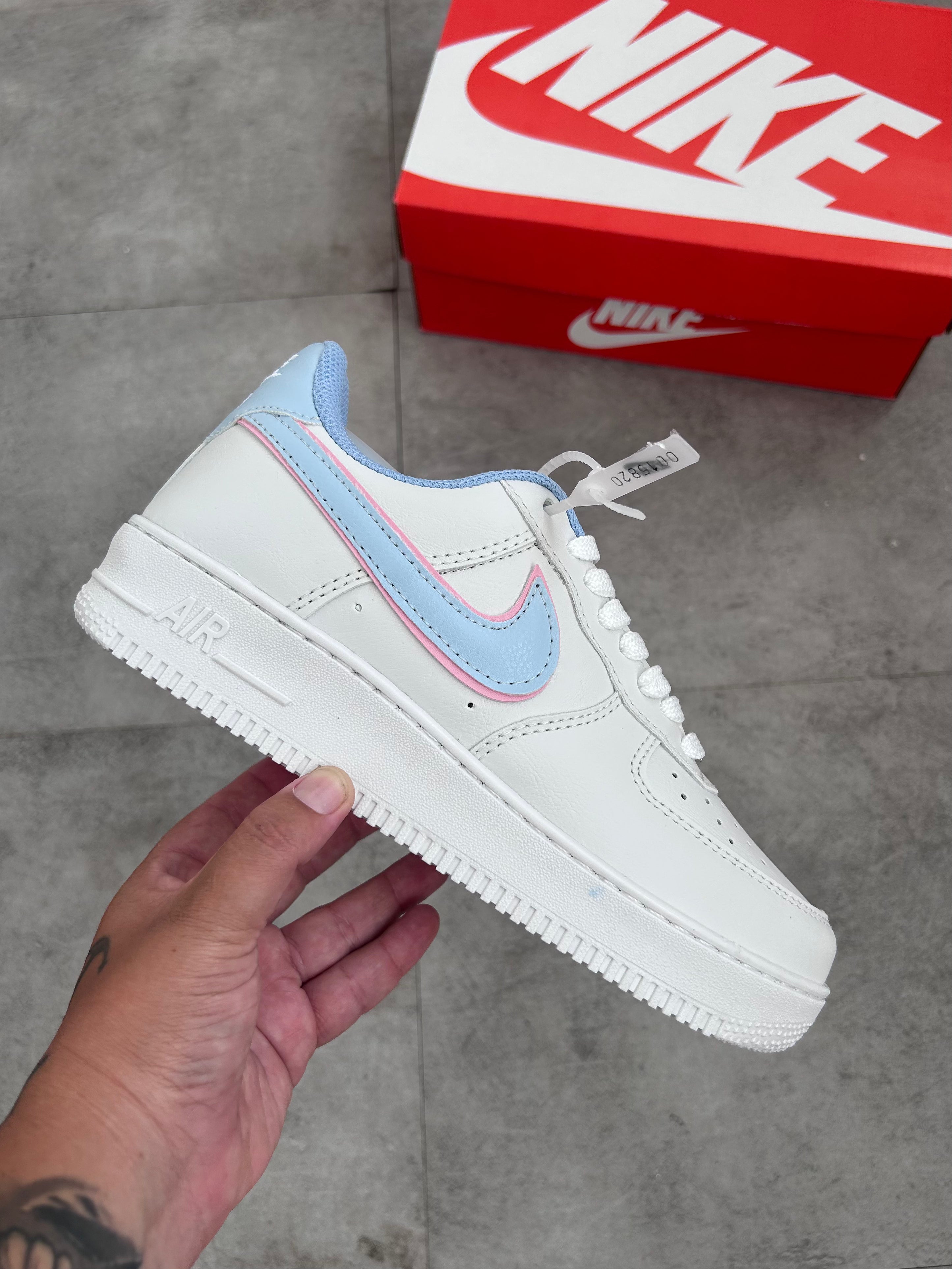 Nike Air Force 1 Low - White Glacier Blue Pink Foam