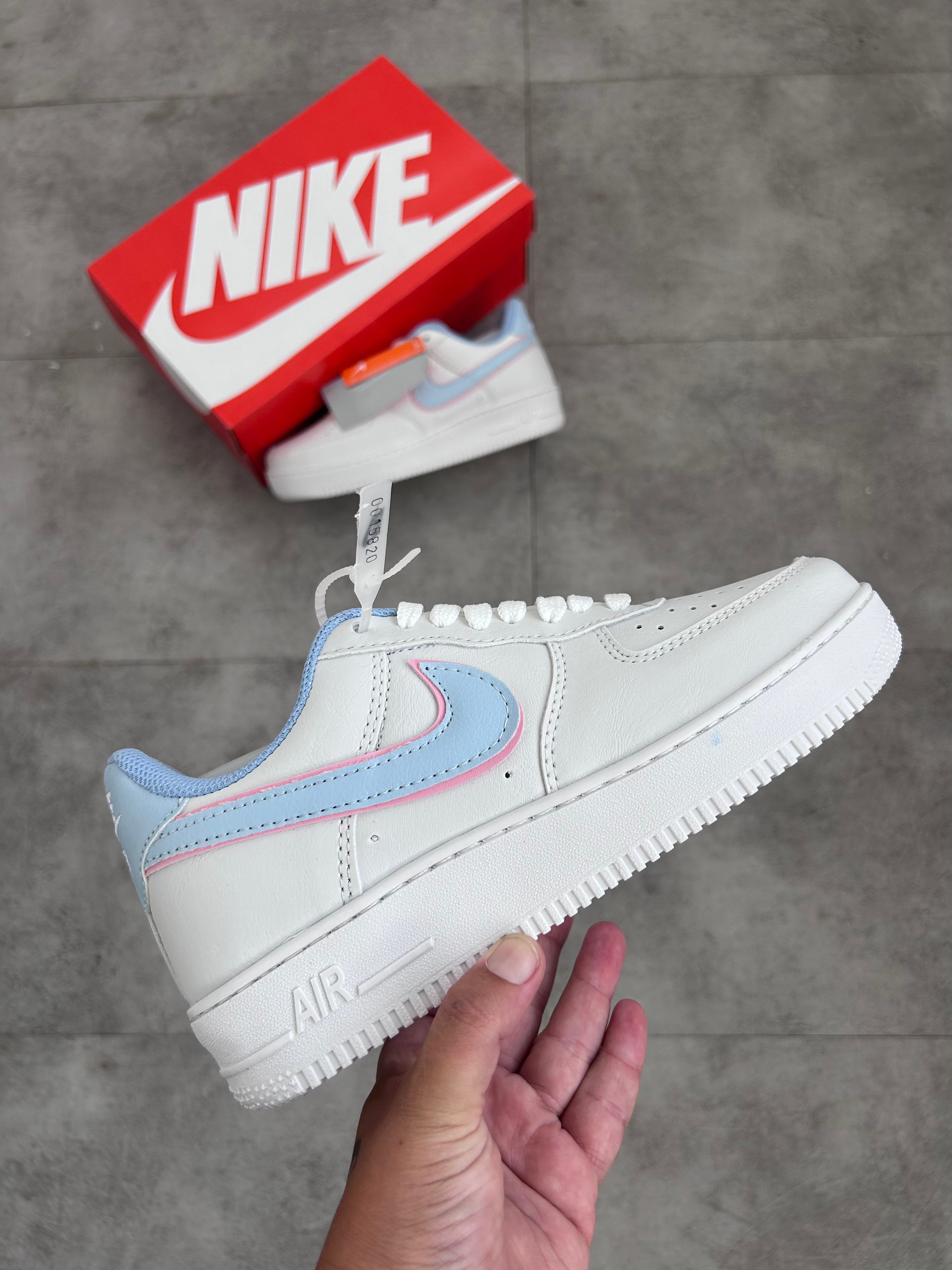 Nike Air Force 1 Low - White Glacier Blue Pink Foam