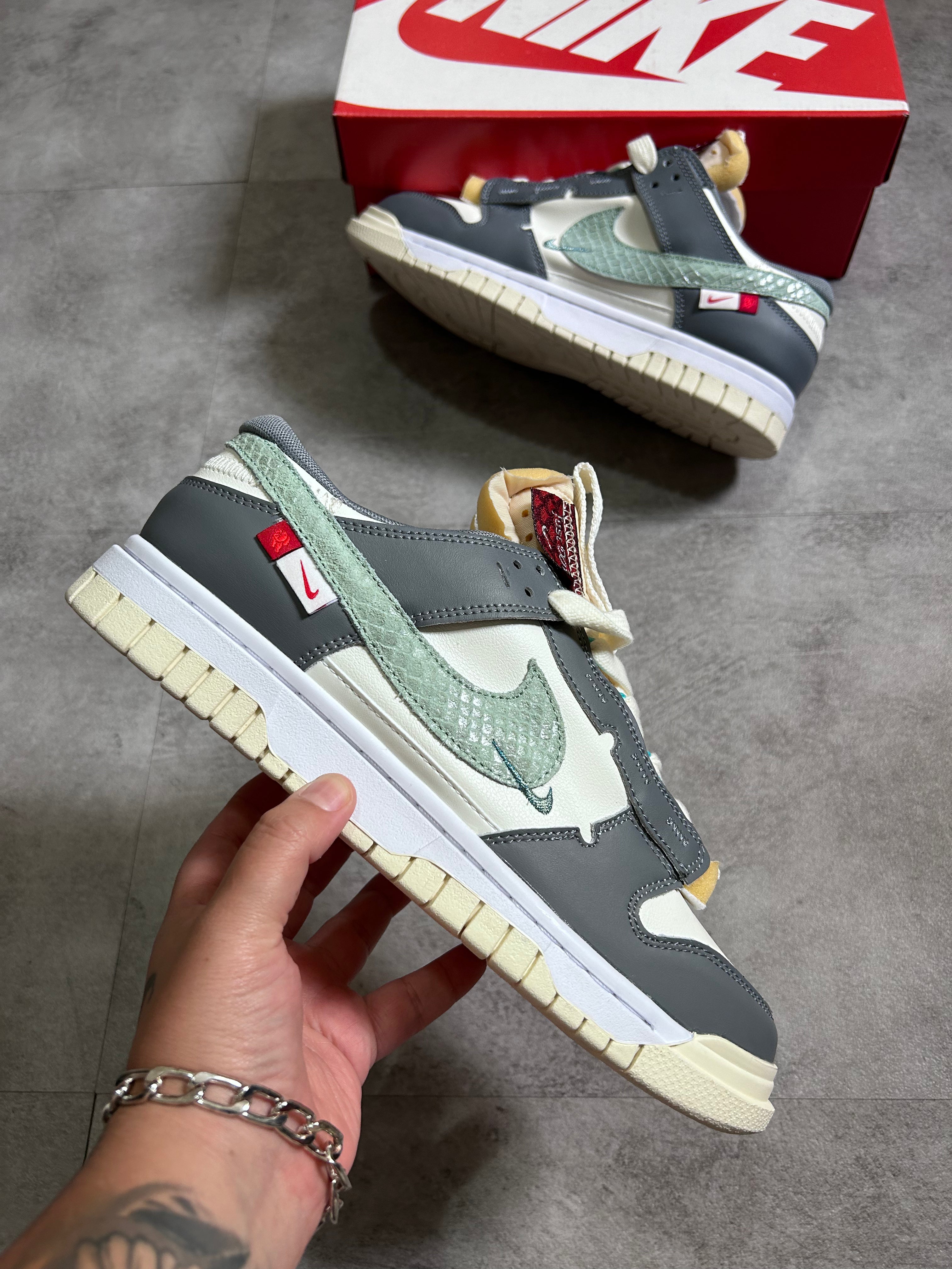 Nike Dunk Low - Crystal Swoosh Grey