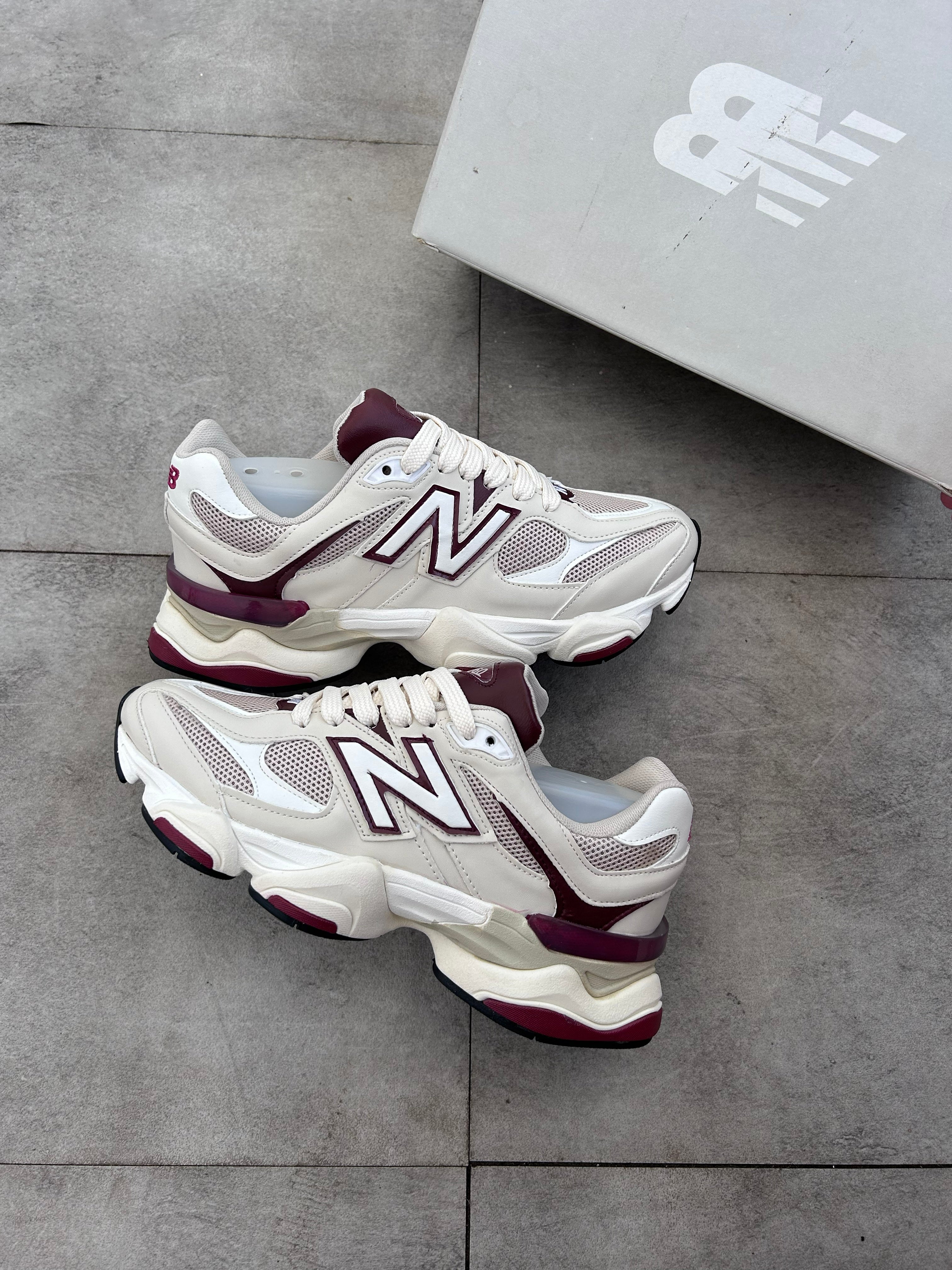 New Balance 9060 - Sea Salt/Burgundy