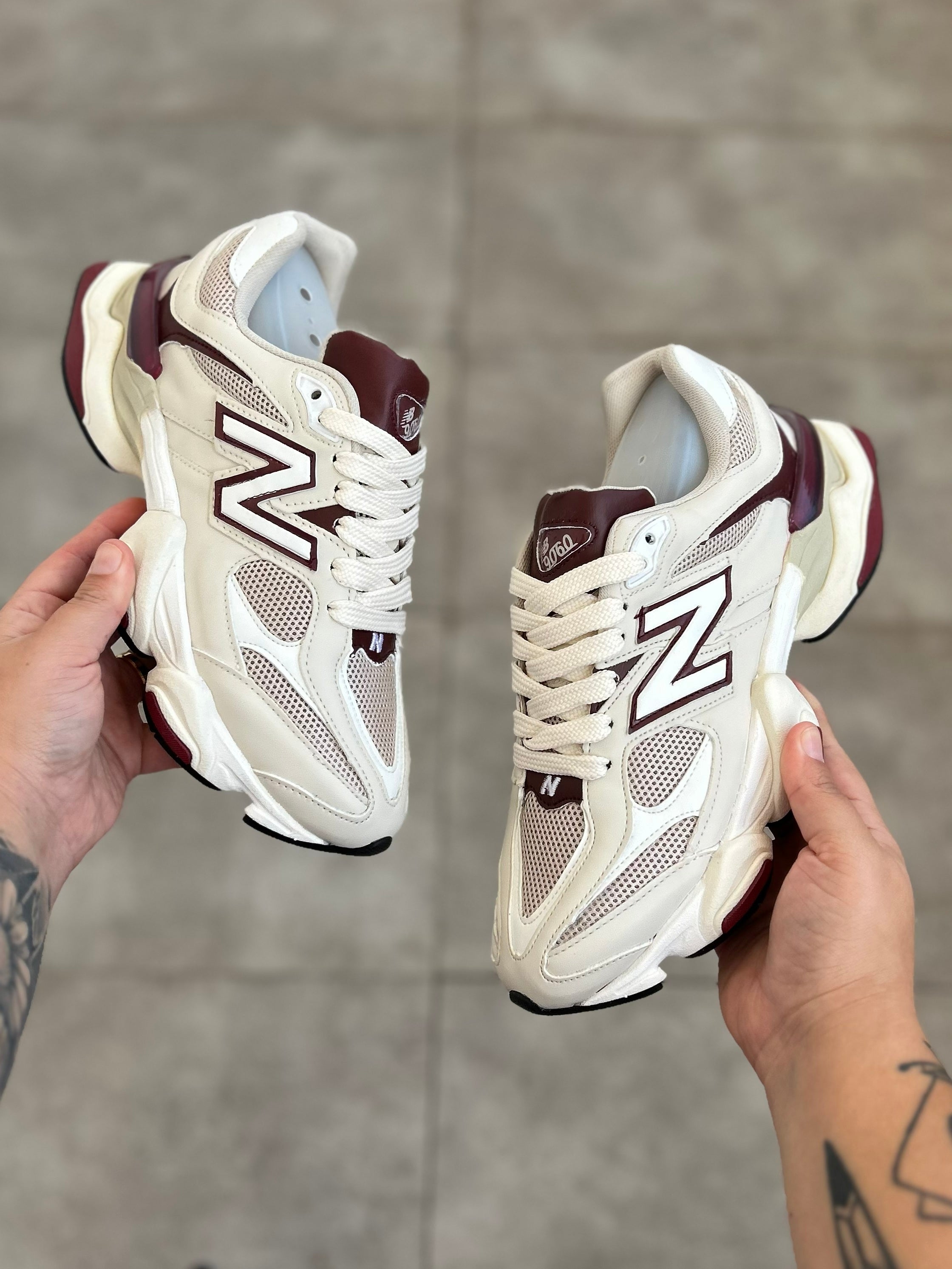 New Balance 9060 - Sea Salt/Burgundy