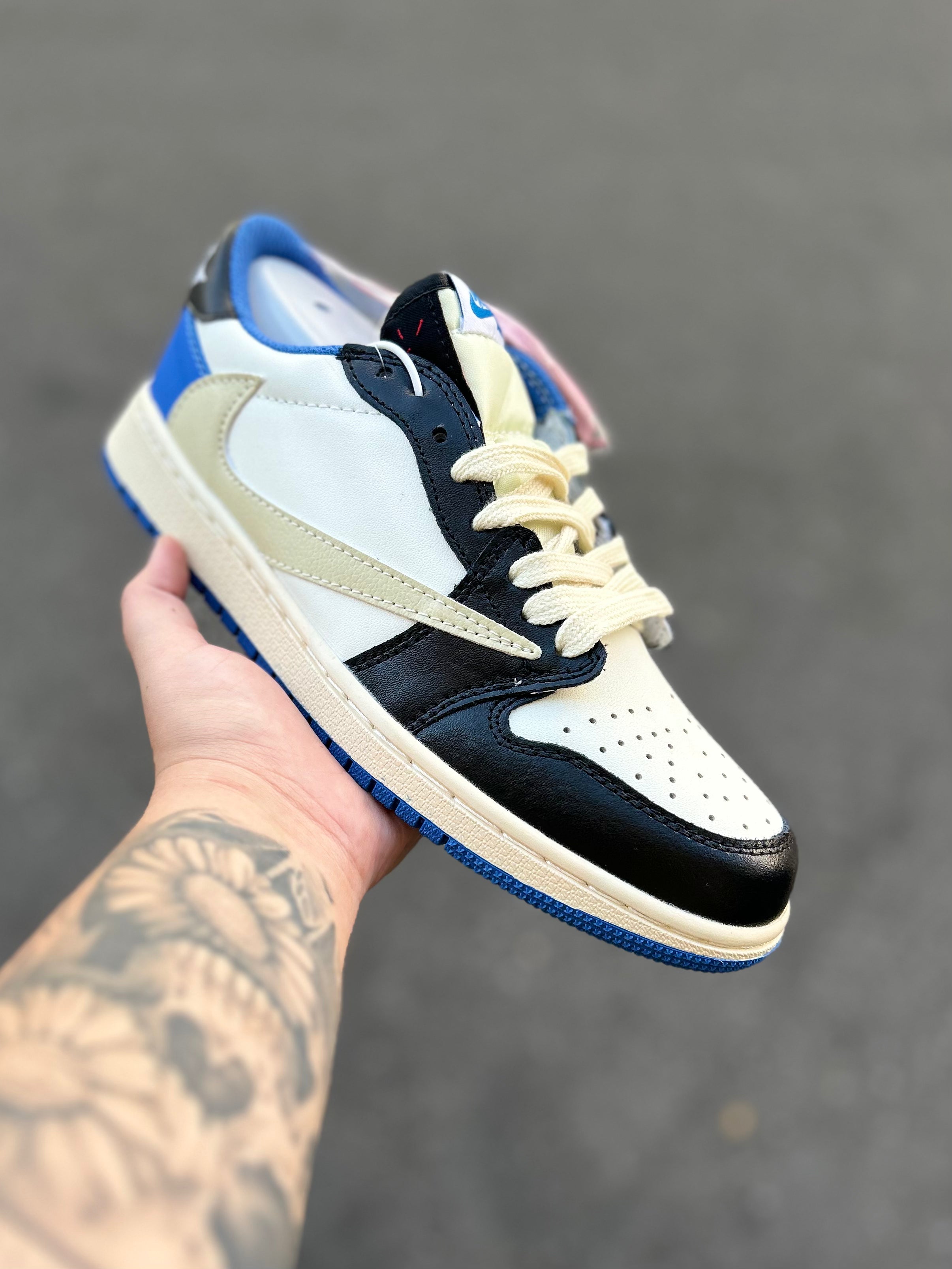 Air Jordan 1 Low OG SP x Travis Scott x Fragment Military Blue