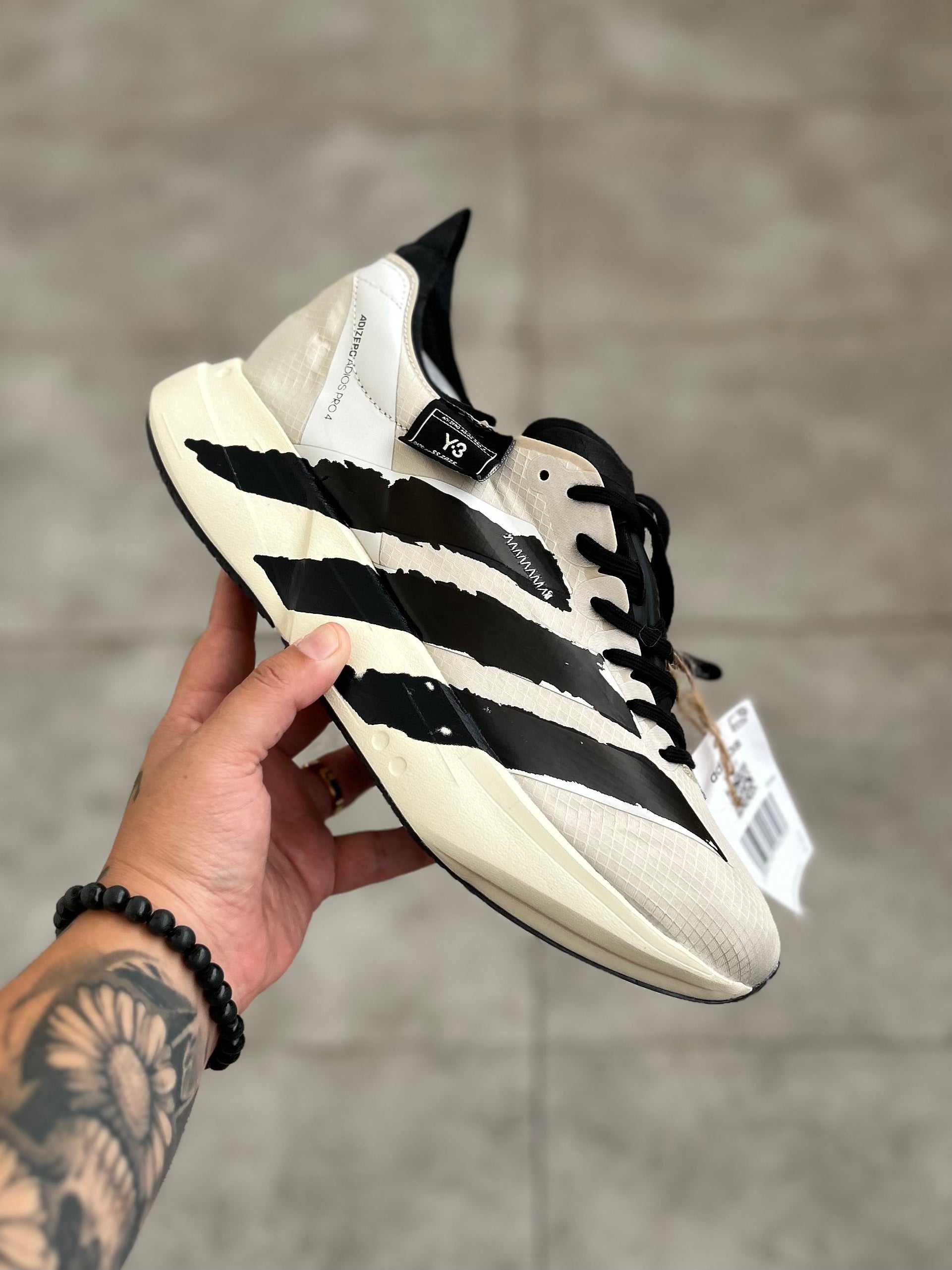Y-3 x Adidas Adizero Adios Pro 4 – Off White / Core Black