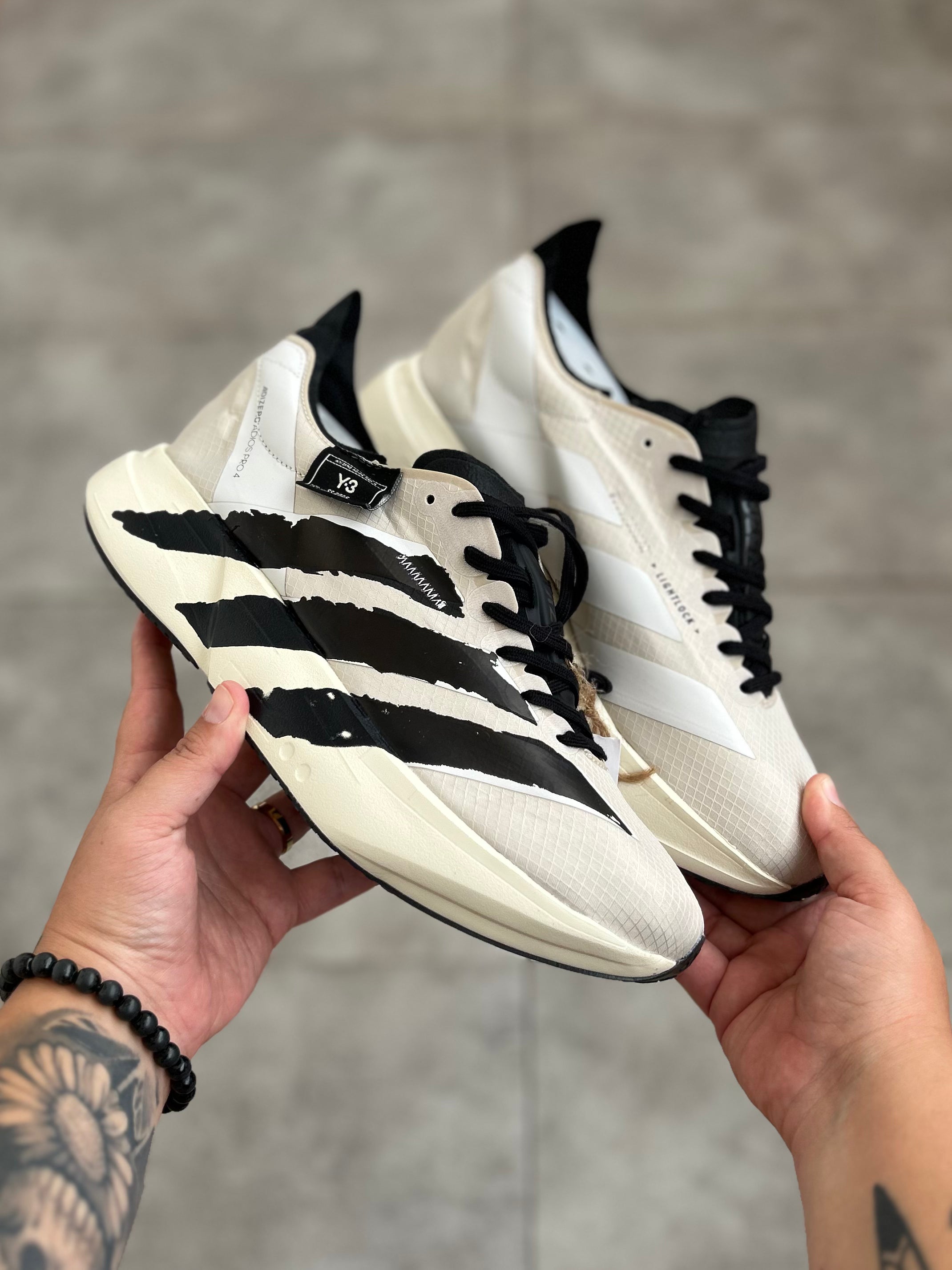 Y-3 x Adidas Adizero Adios Pro 4 – Off White / Core Black