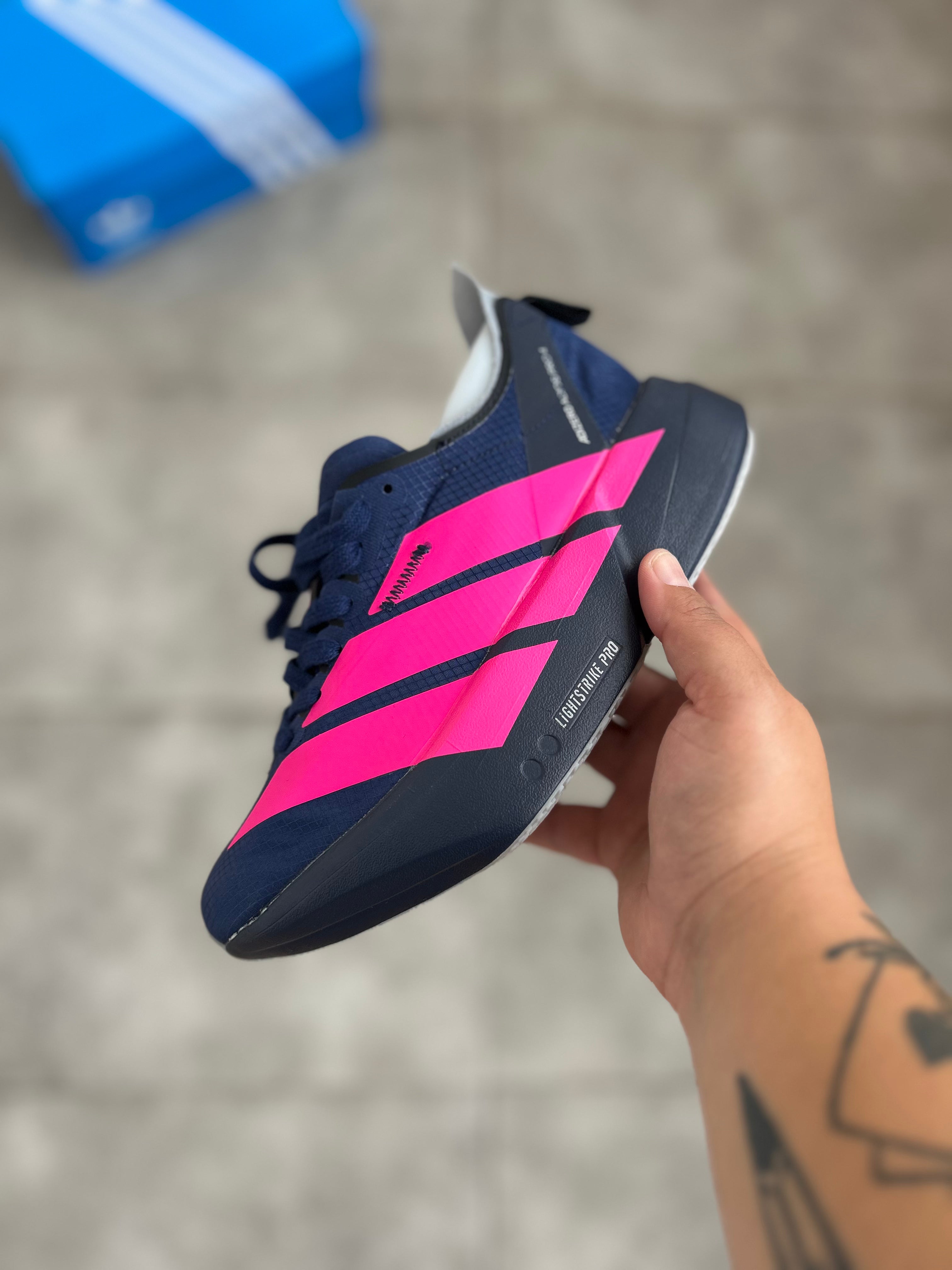 Adidas Adizero Adios Pro 4 – Collegiate Navy / Lucid Pink