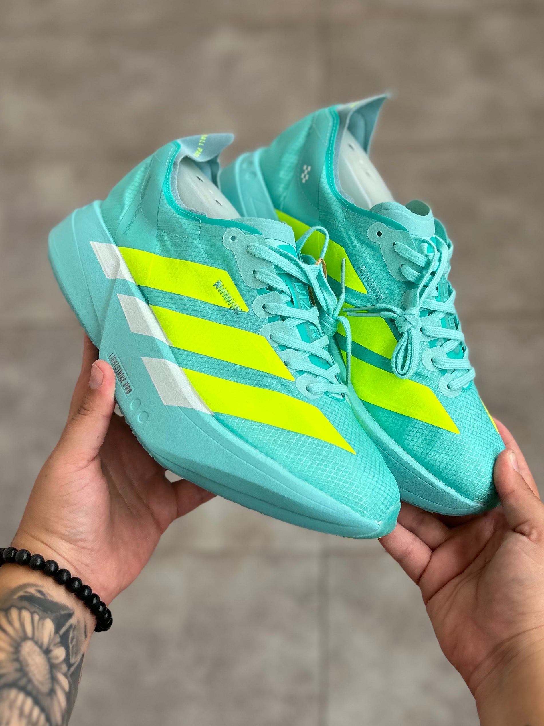 Adidas Adizero Adios Pro 4 – Halo Blue / Lucid Lemon / Cloud White