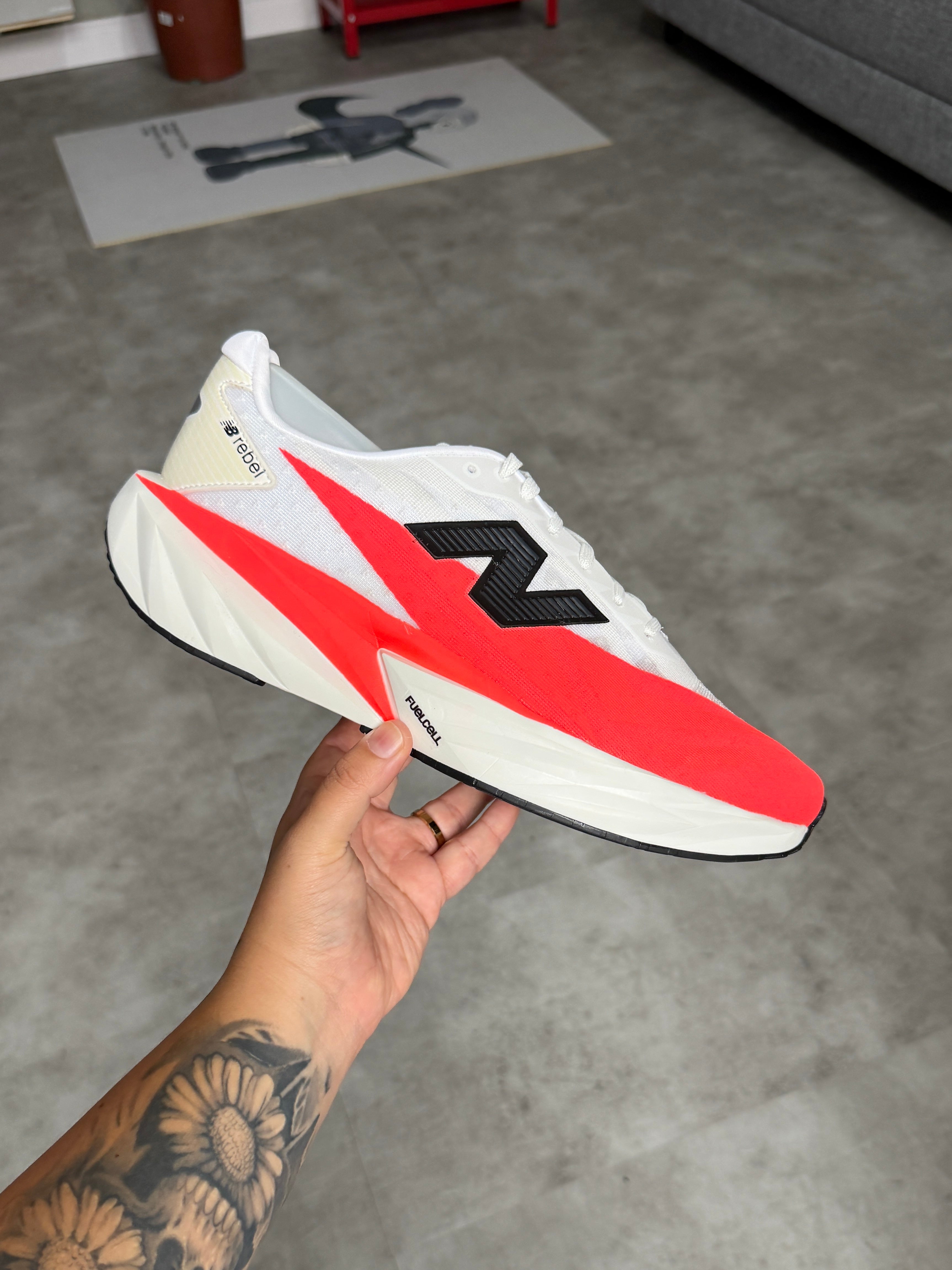 New Balance FuelCell Rebel v4 - White / Red / Black