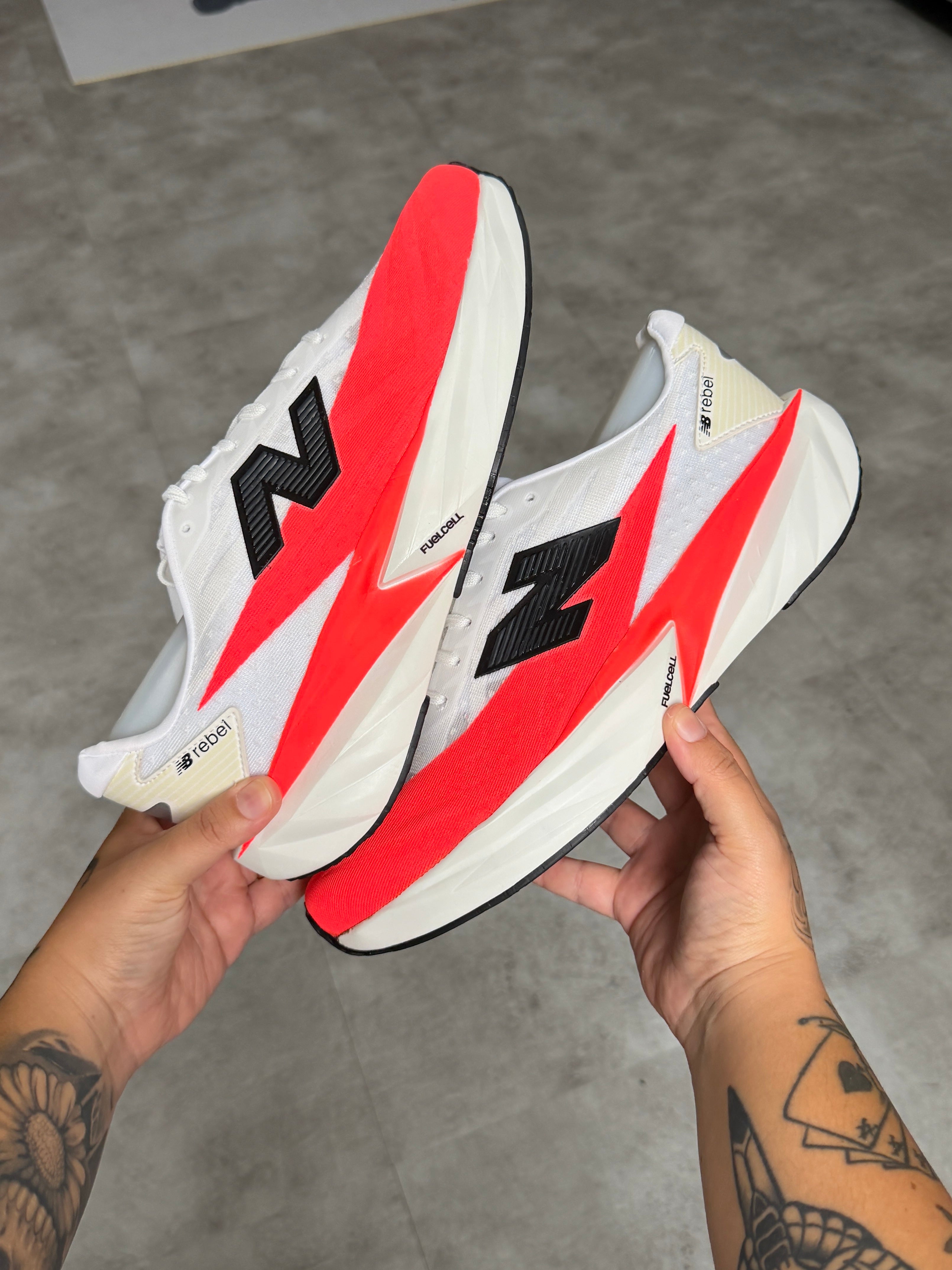 New Balance FuelCell Rebel v4 - White / Red / Black