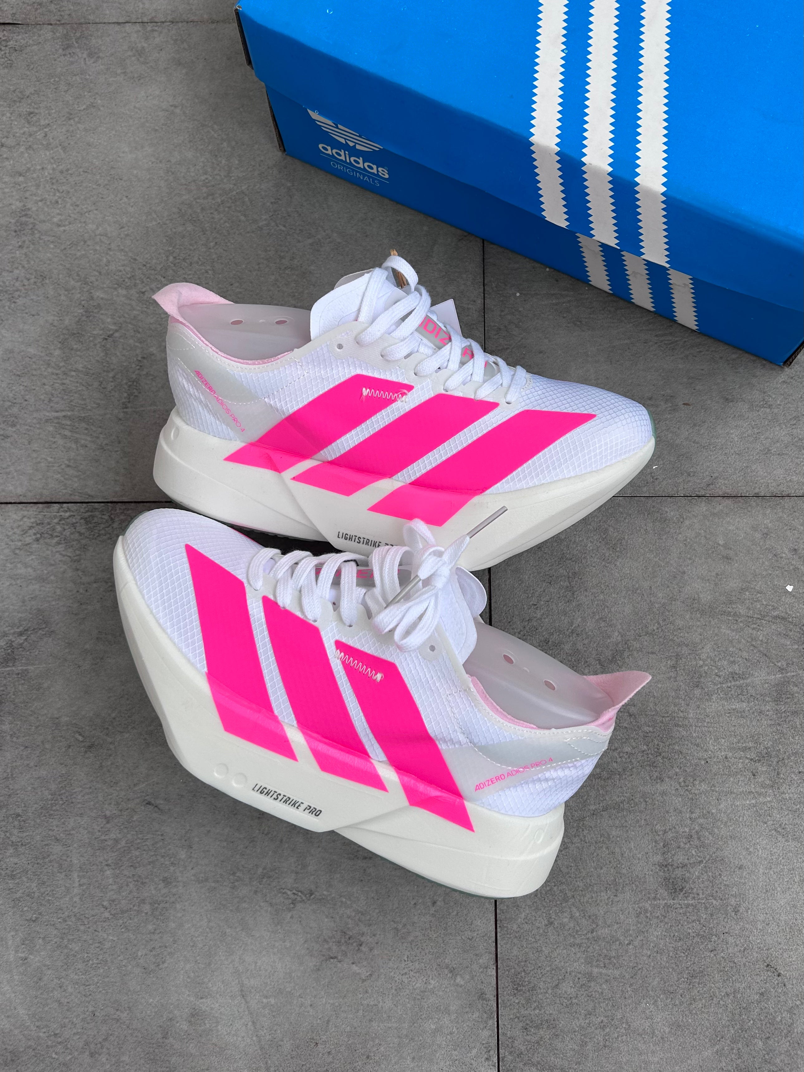 Adidas Adizero Adios Pro 4 – Cloud White / Lucid Pink