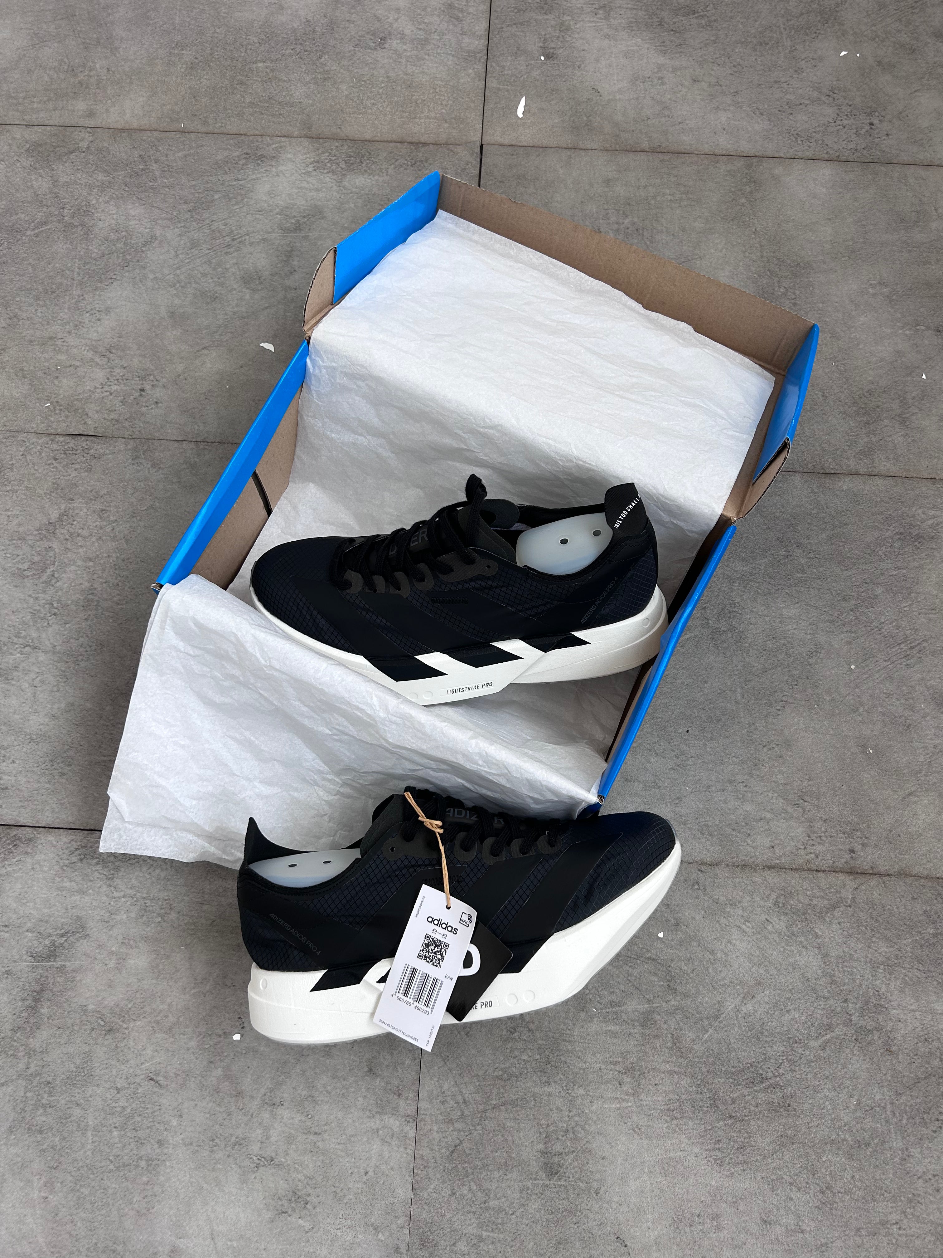 Adidas Adizero Adios Pro 4 – Core Black / Cloud White