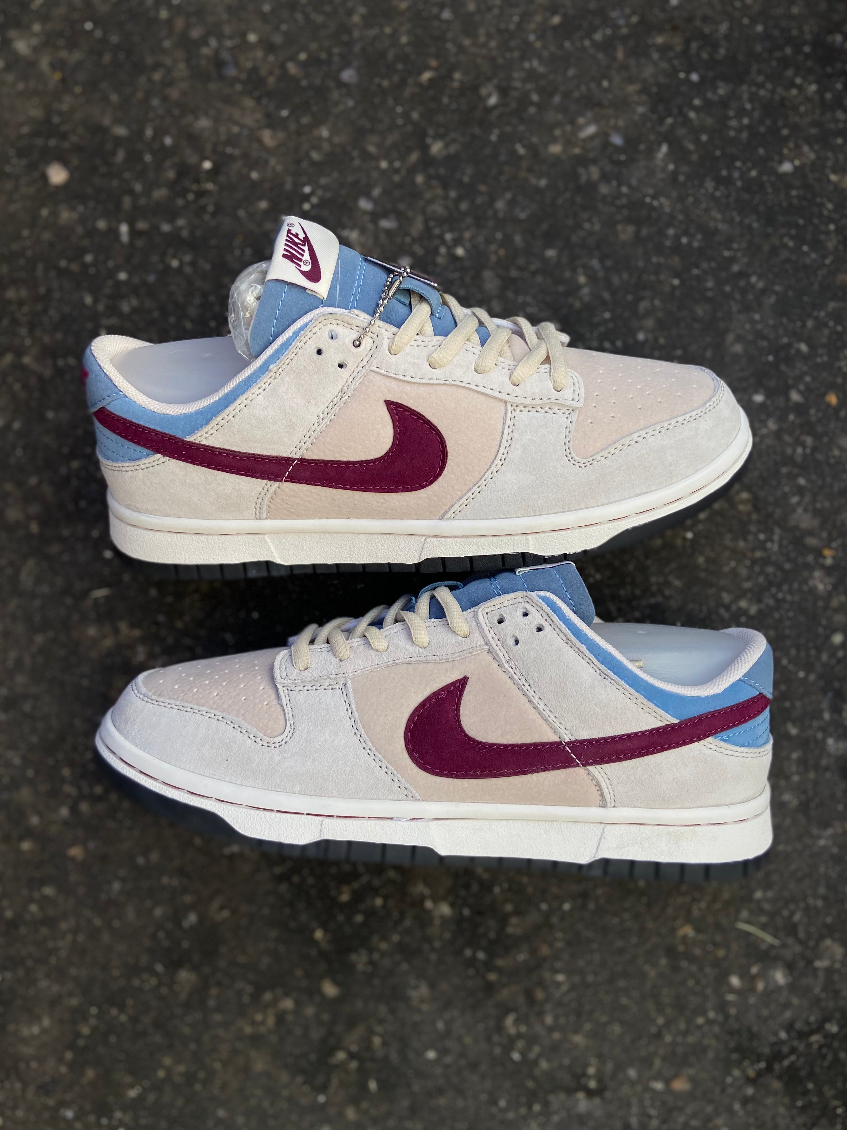 Nike Dunk Low - Suede Pink & Blue Custom