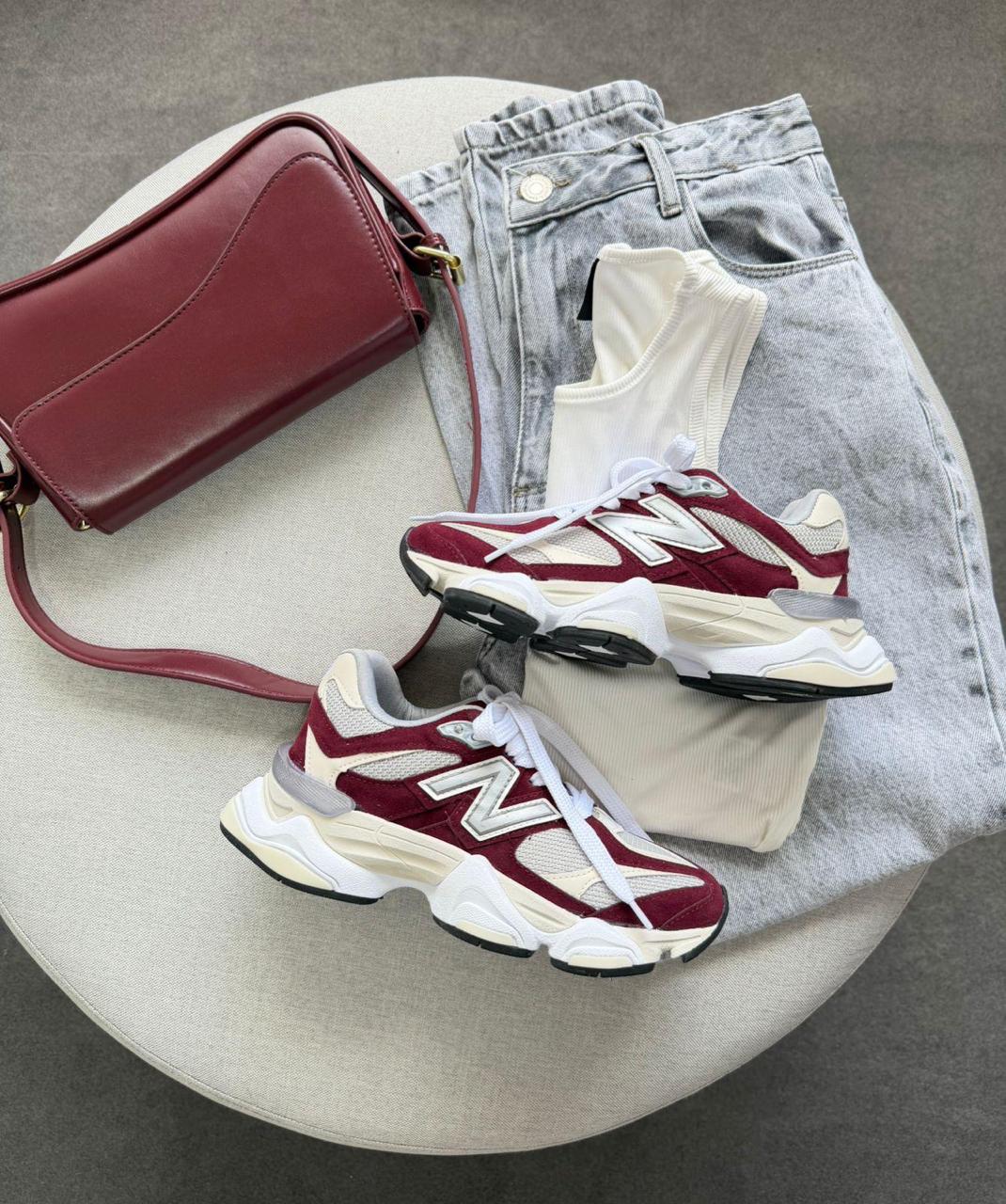 New Balance 9060 Off White Bordô