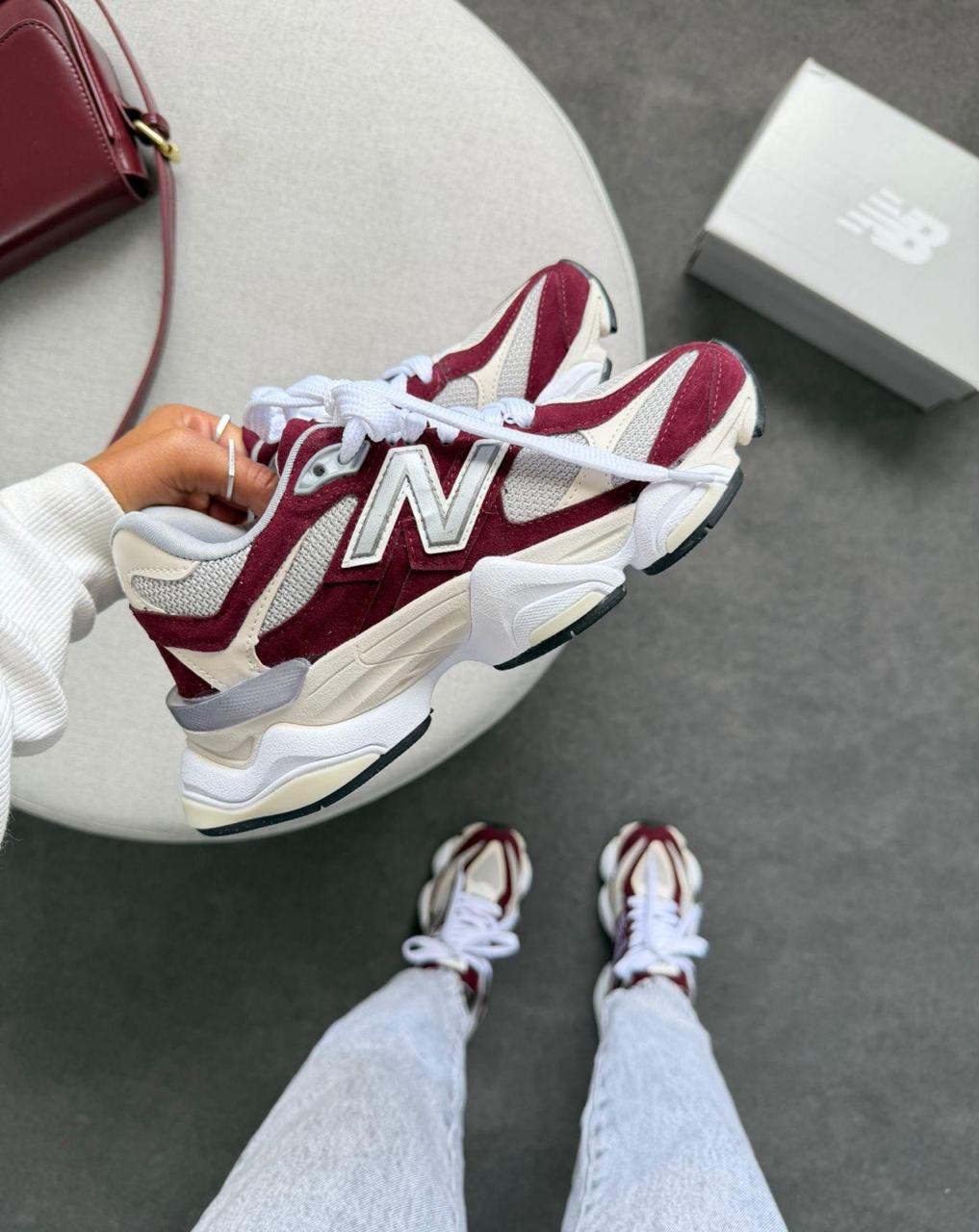 New Balance 9060 Off White Bordô