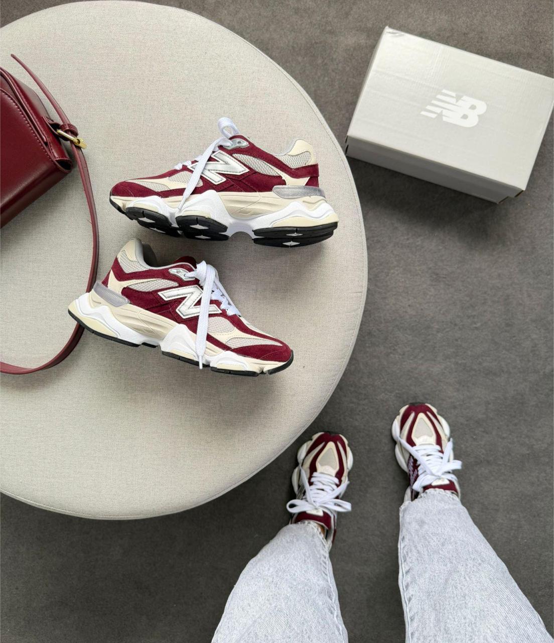 New Balance 9060 Off White Bordô