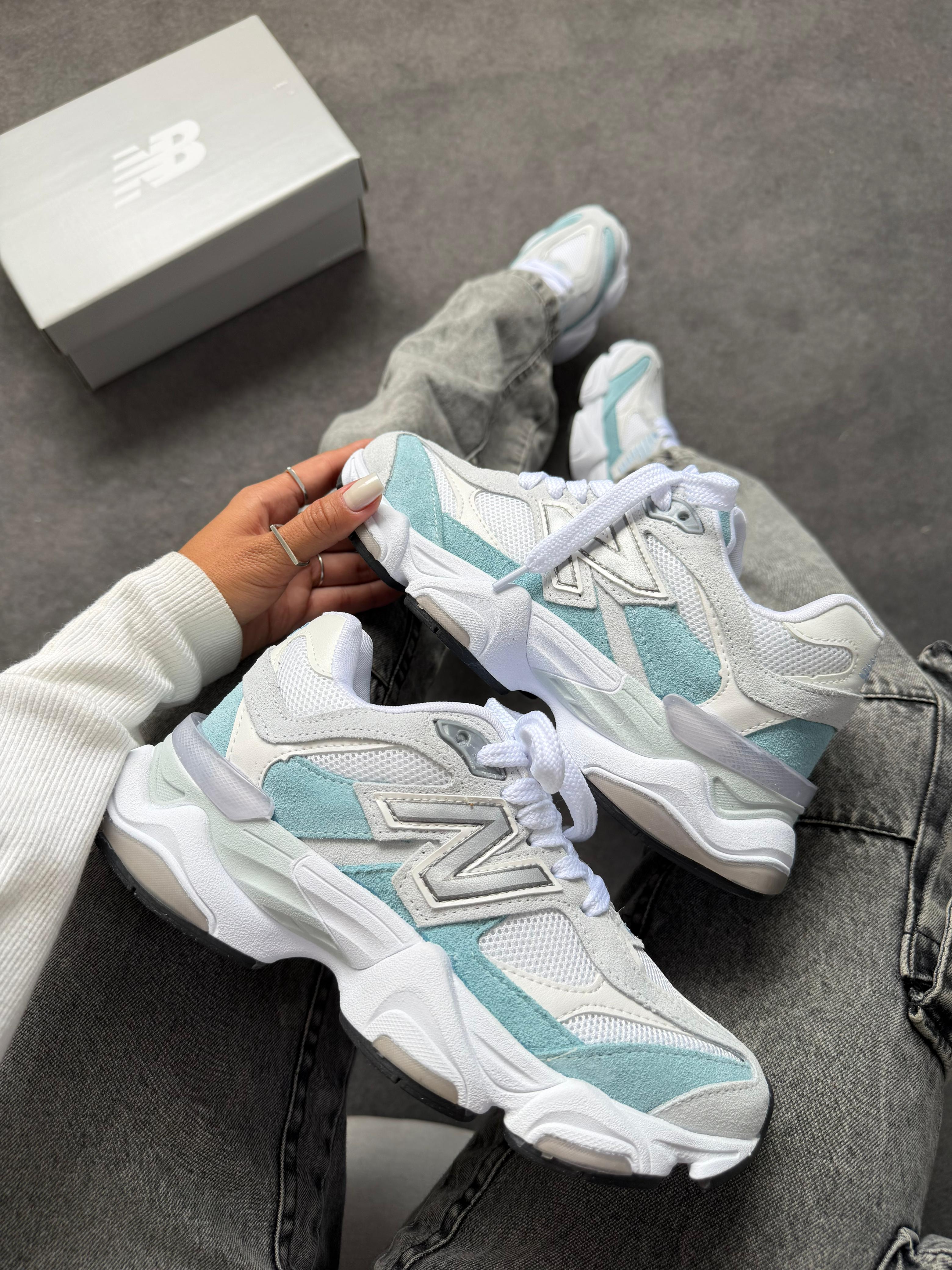 New Balance 9060 Branco Azul Água
