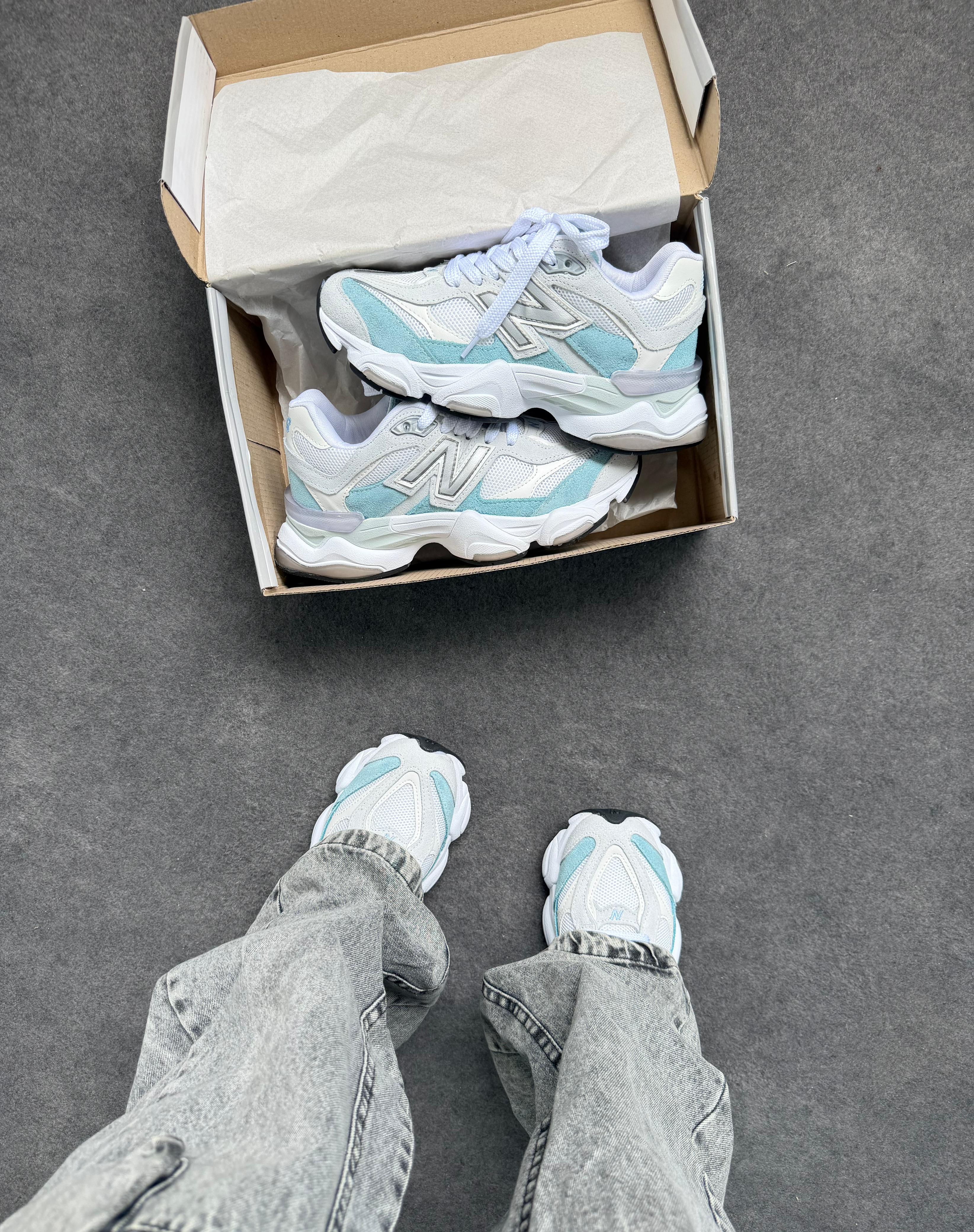 New Balance 9060 Branco Azul Água