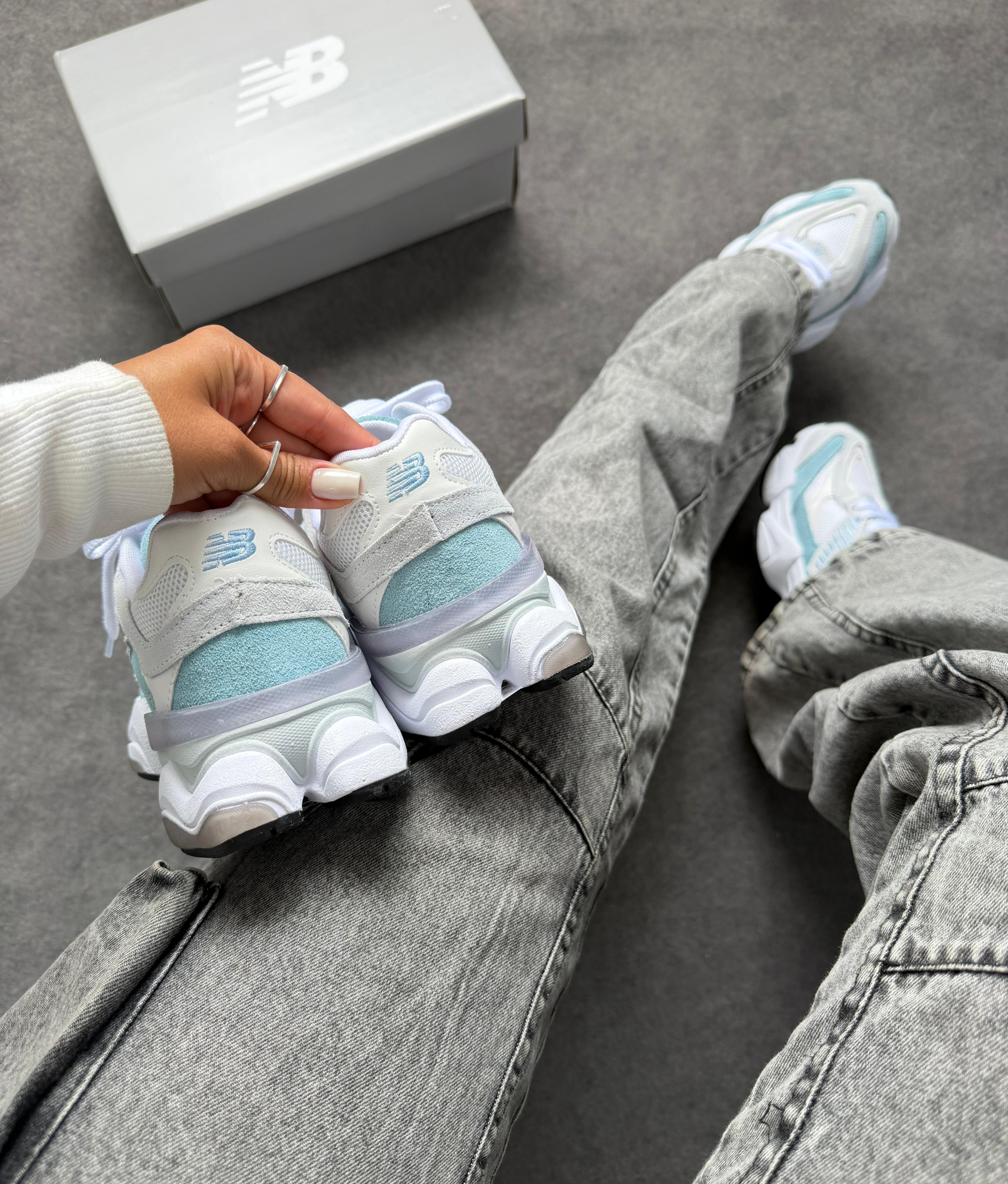 New Balance 9060 Branco Azul Água