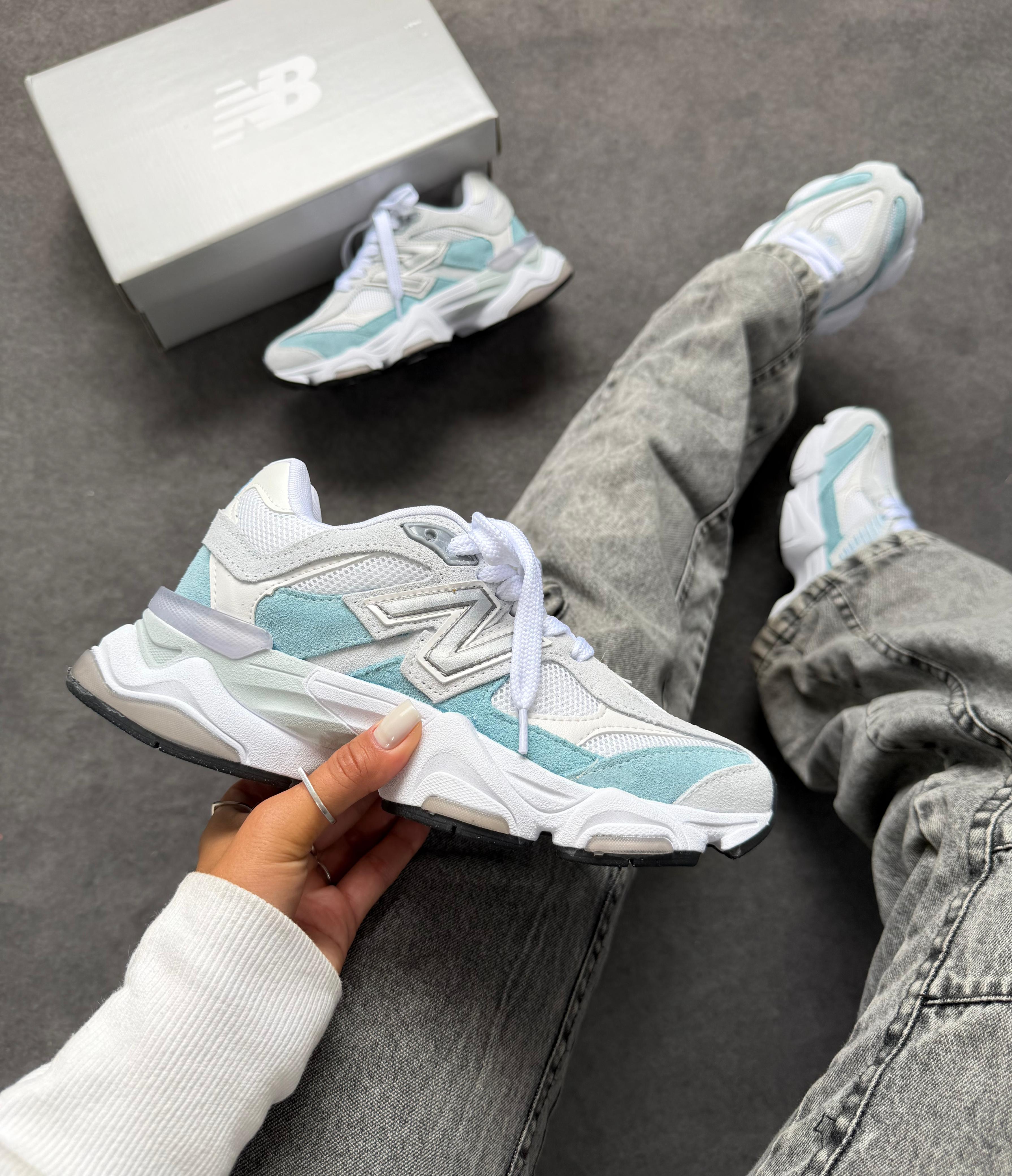 New Balance 9060 Branco Azul Água