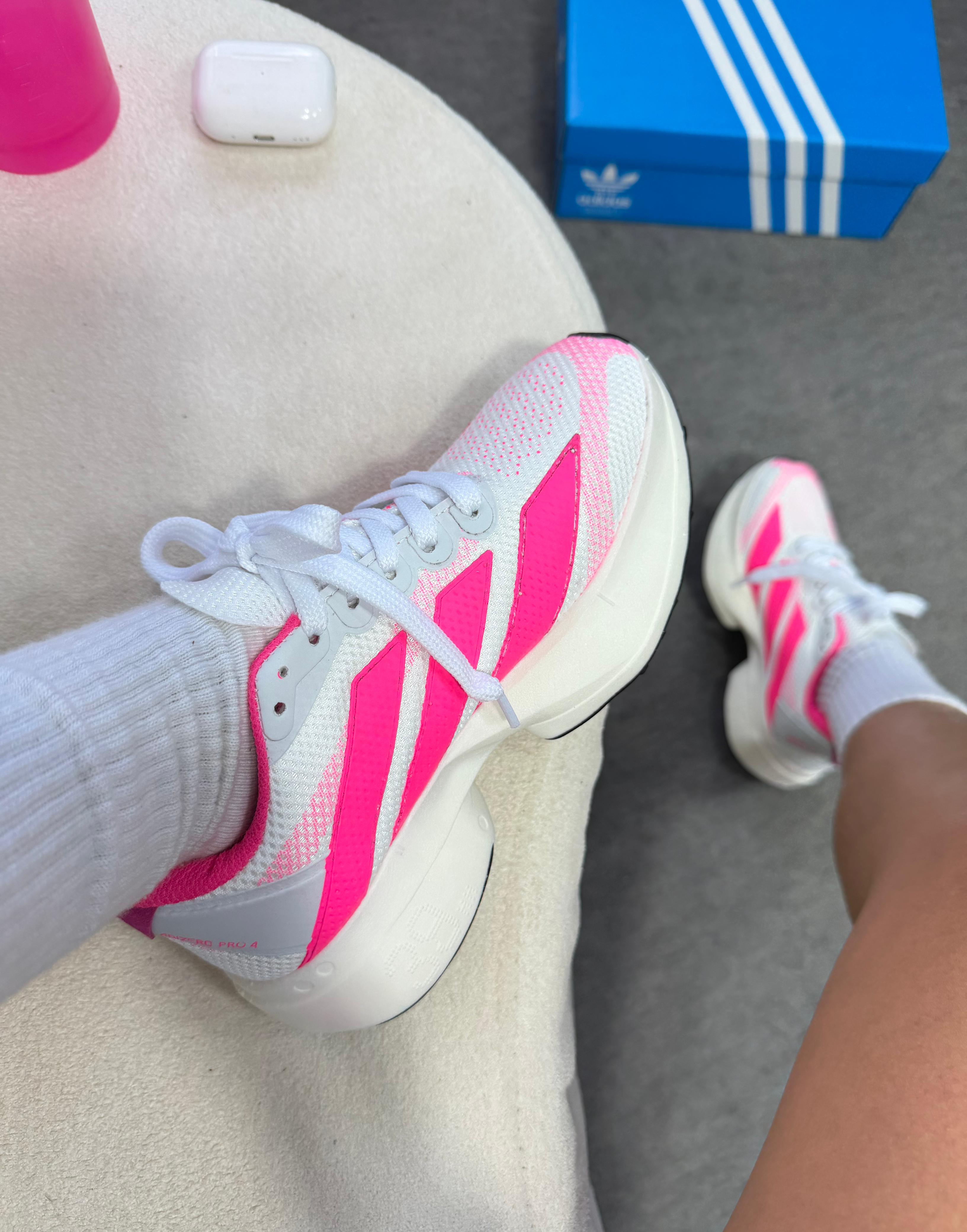 Adidas Adizero Adios Pro 4 Branco Rosa