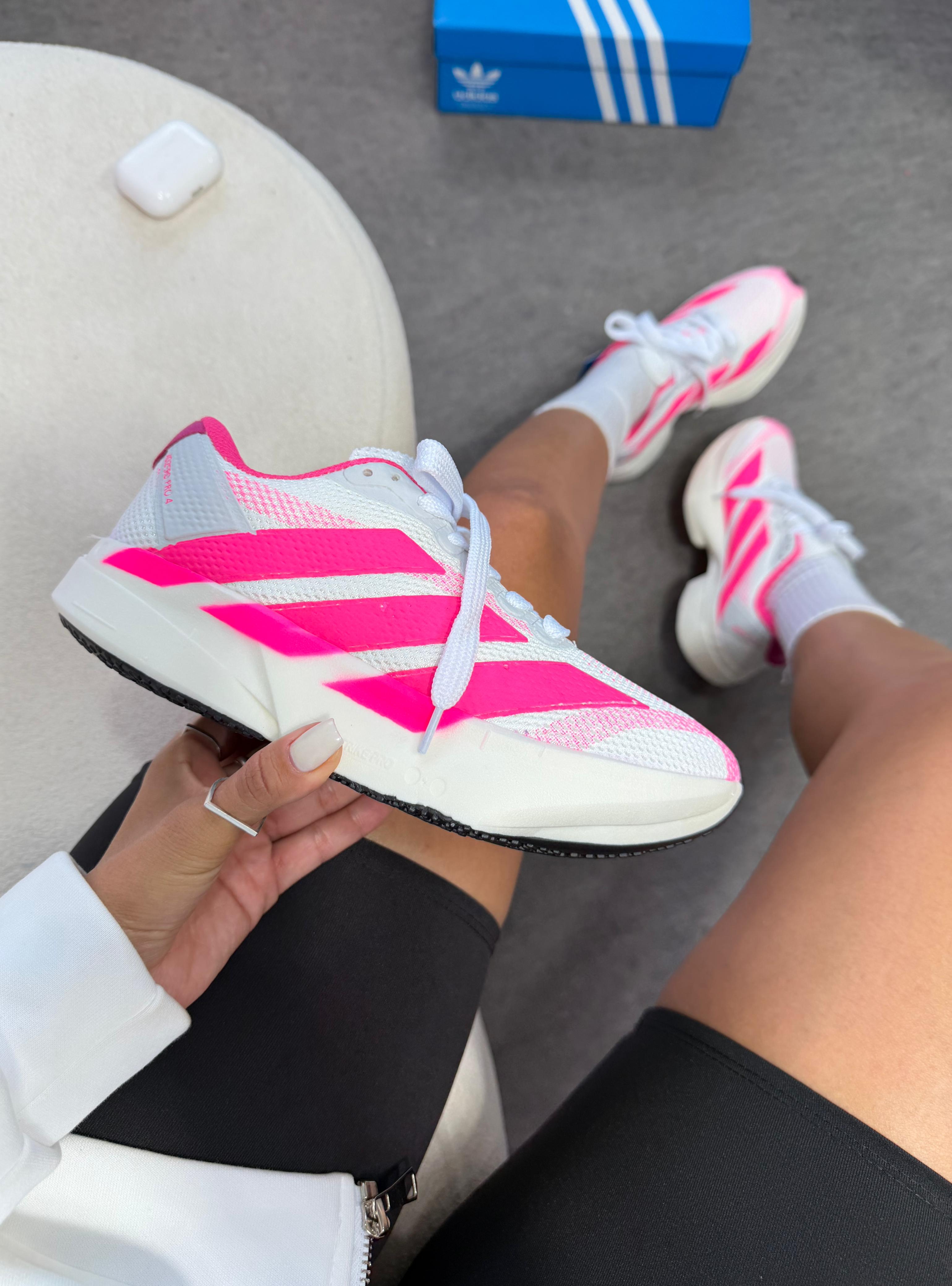 Adidas Adizero Adios Pro 4 Branco Rosa
