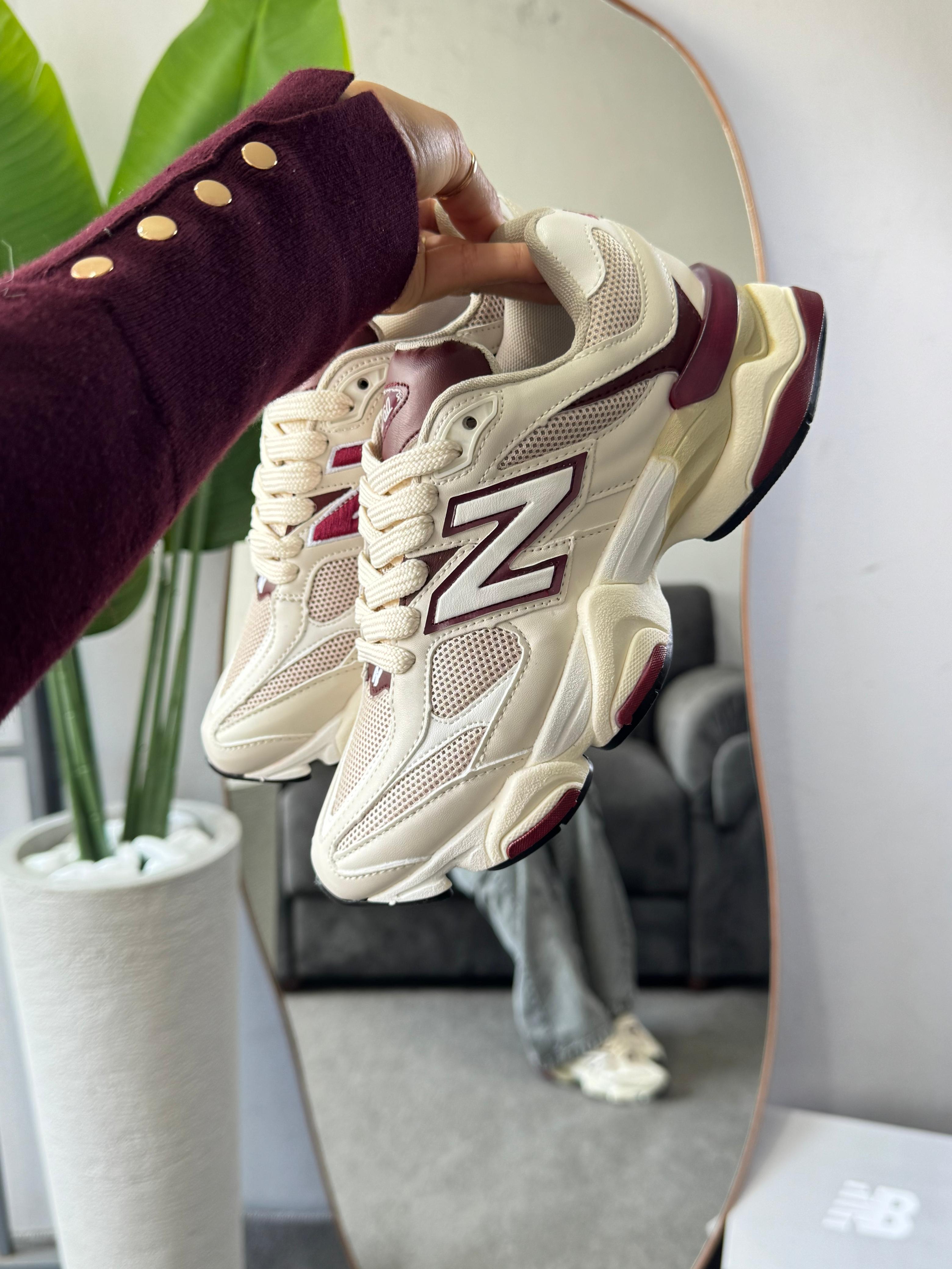 New Balance 9060 Off White Bordô