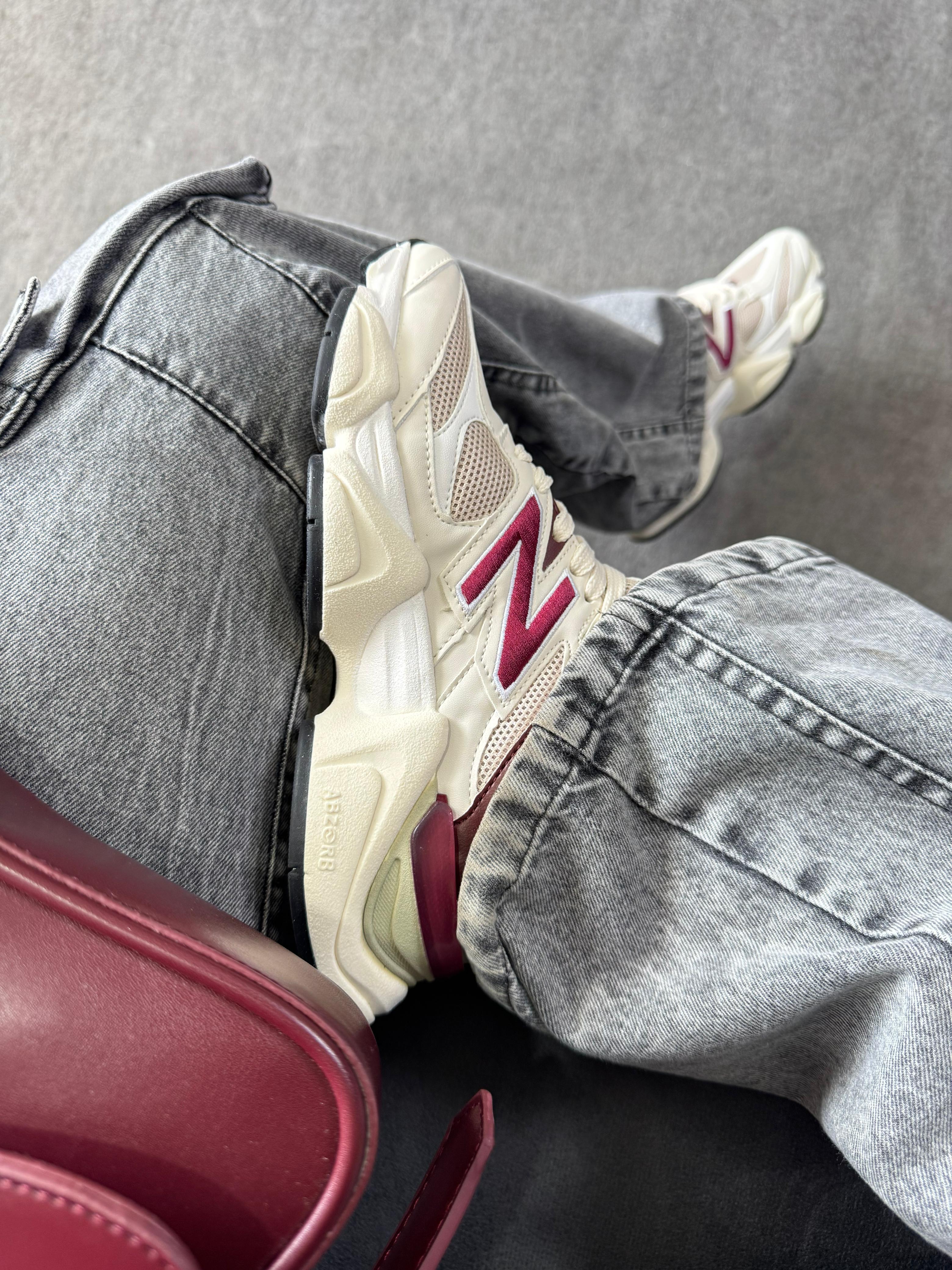New Balance 9060 Off White Bordô