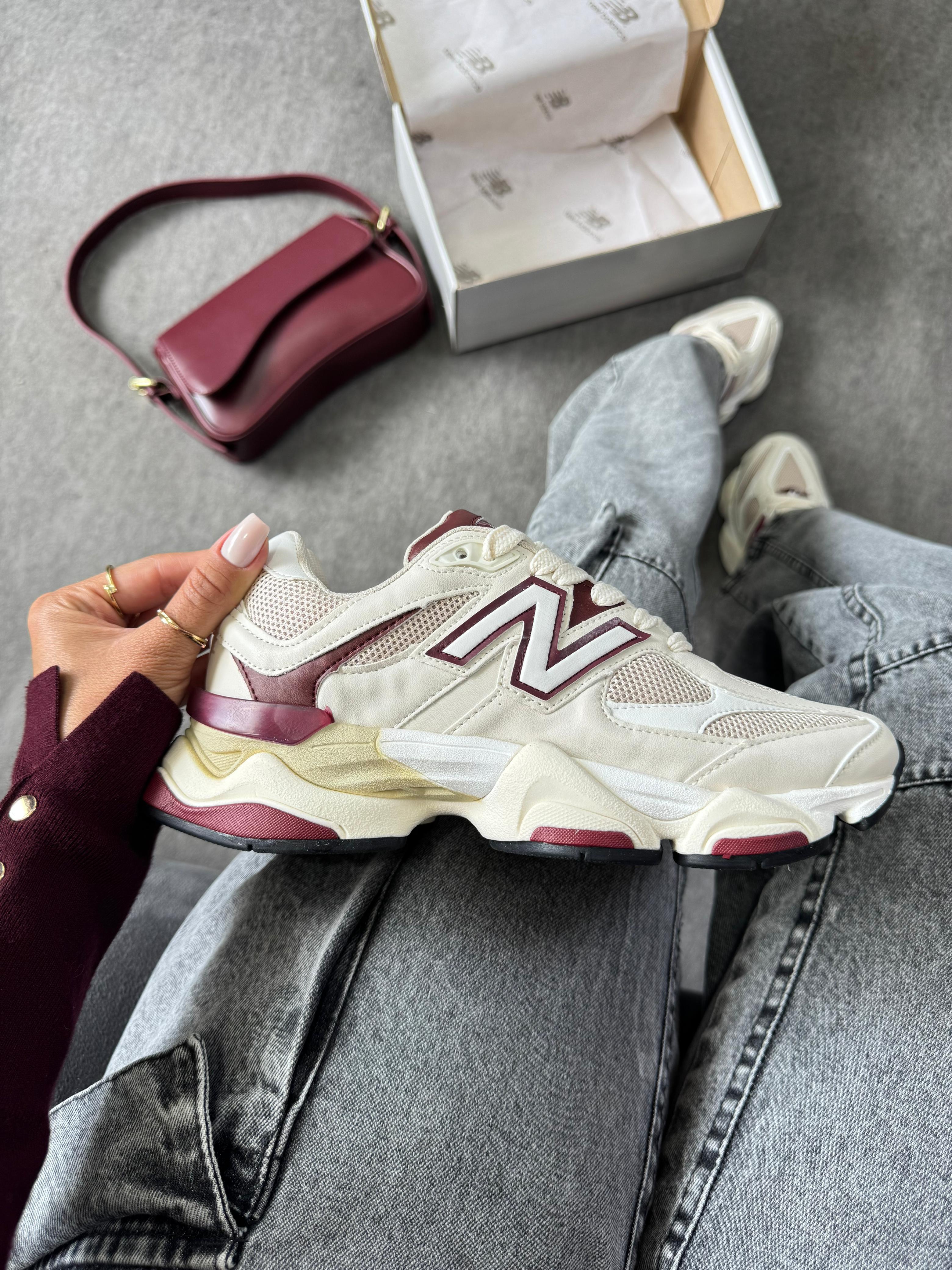 New Balance 9060 Off White Bordô