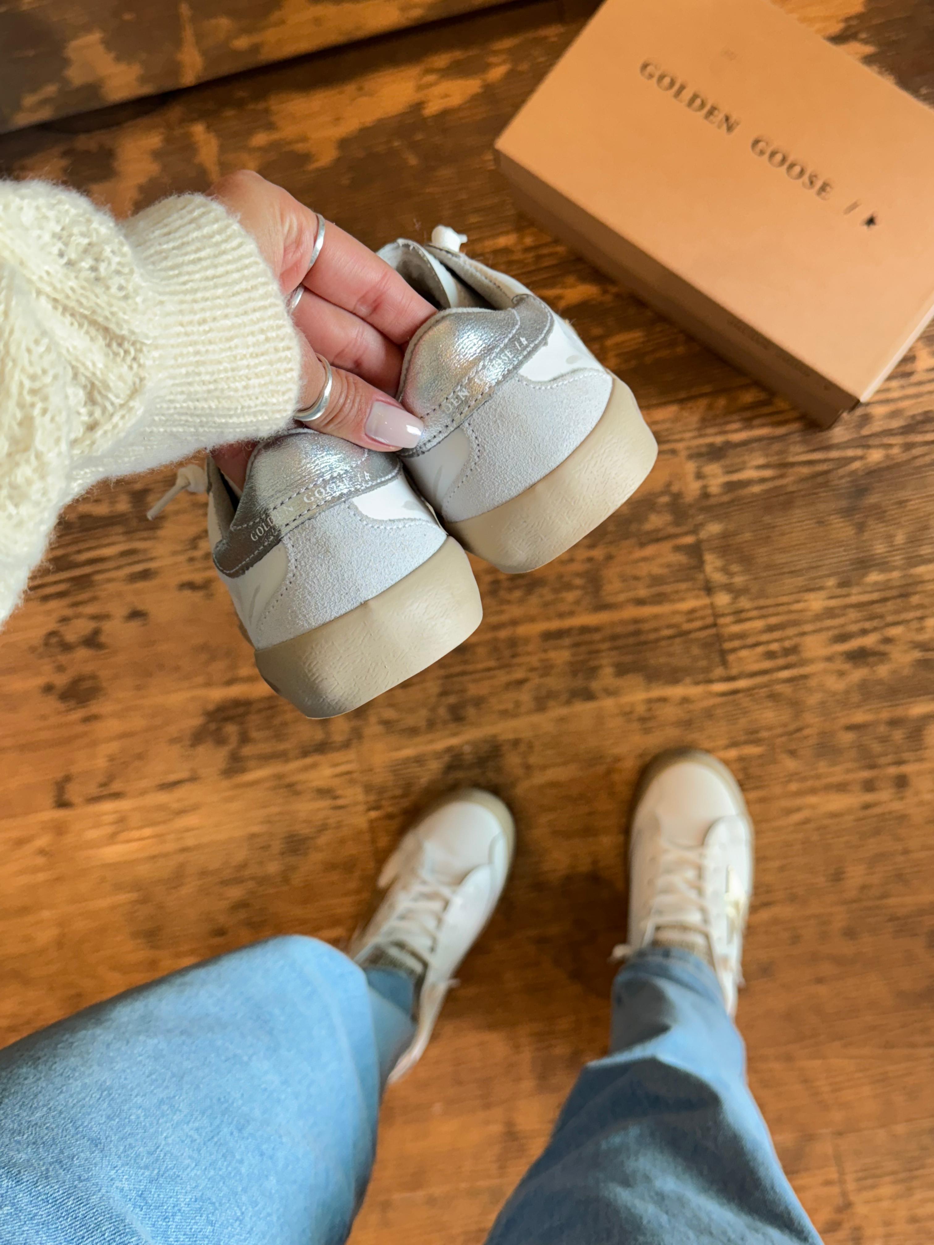 Golden Goose Super Star Couro Branco Prata