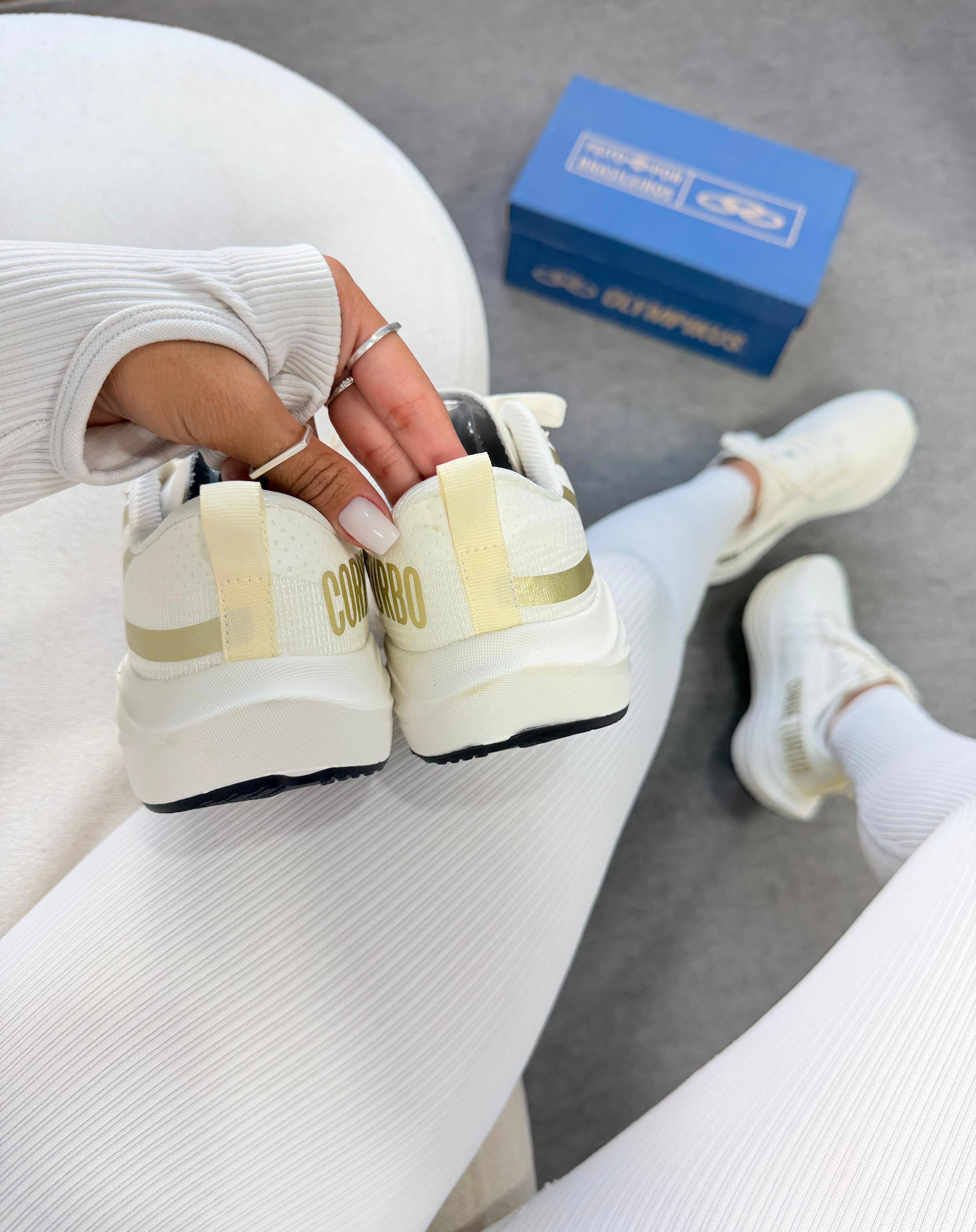 Olympikus Corre Turbo Off White Ouro