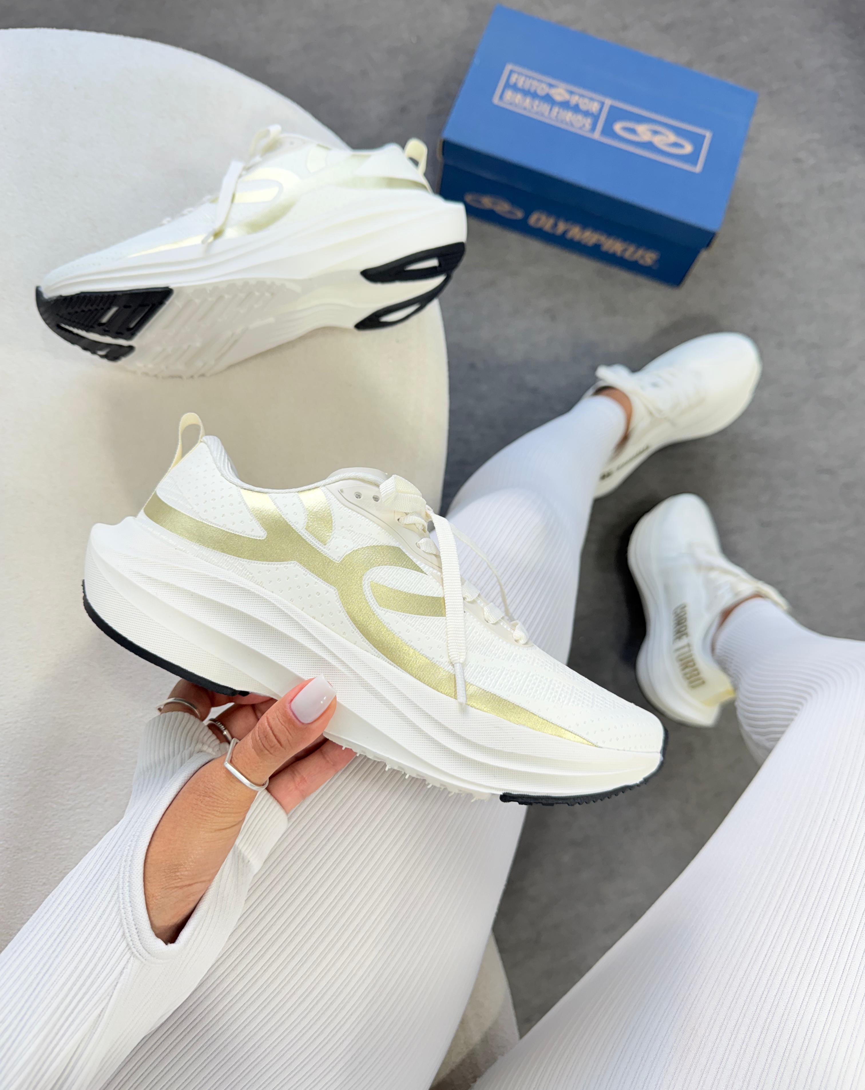 Olympikus Corre Turbo Off White Ouro