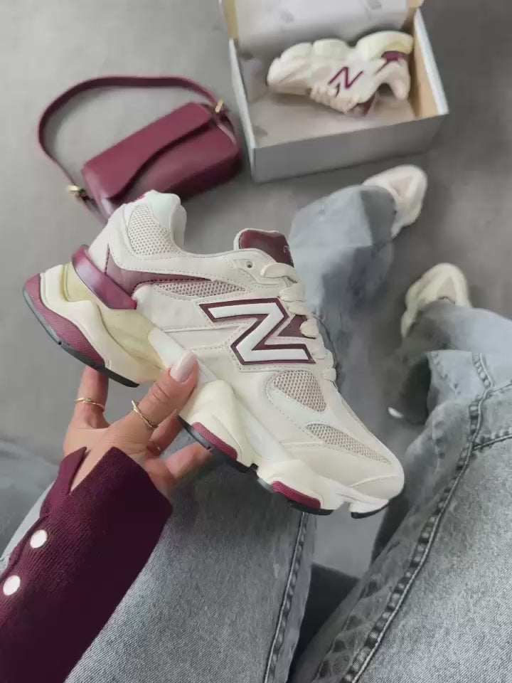 New Balance 9060 Off White Bordô